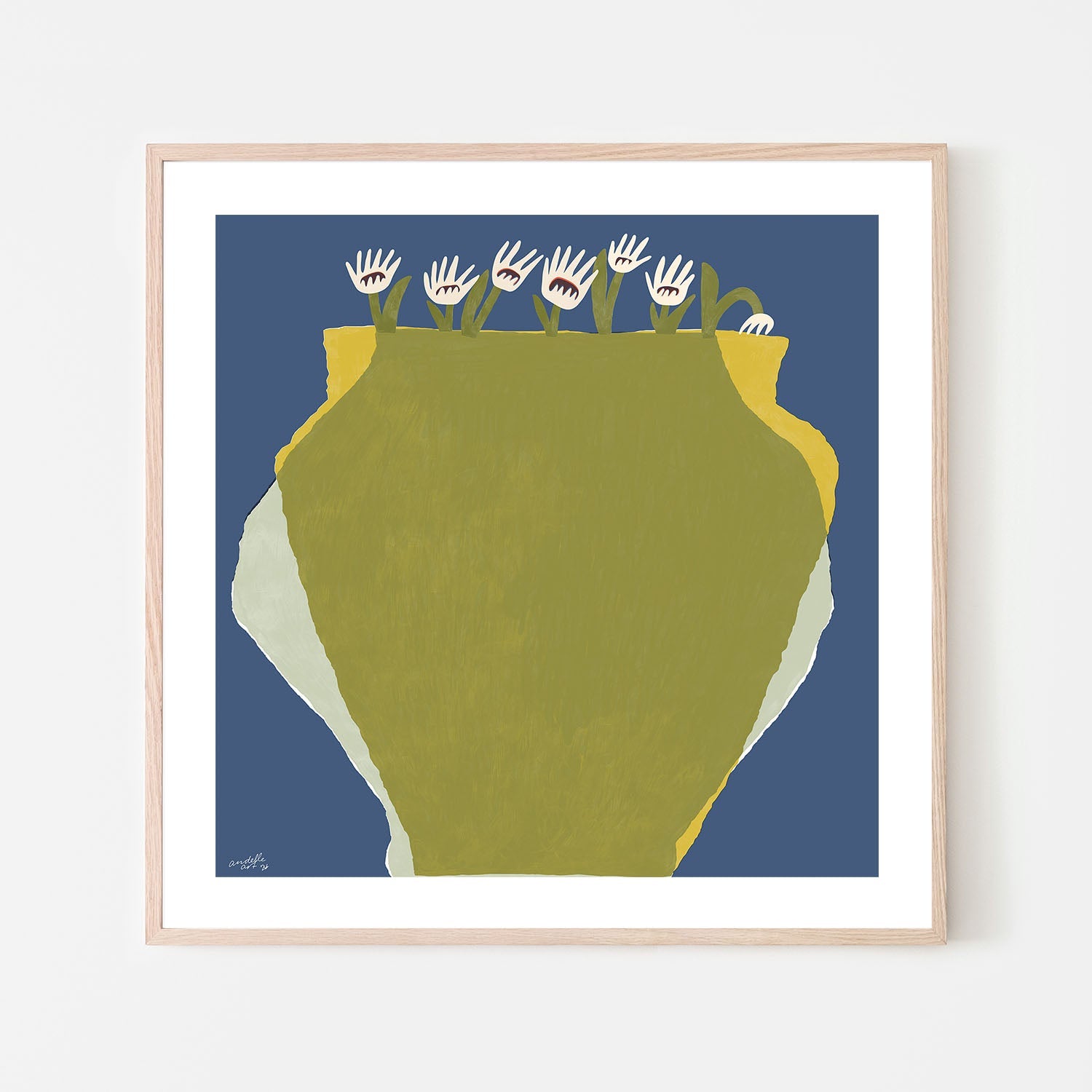 wall-art-print-canvas-poster-framed-Green Vase , By Andelle Art-6
