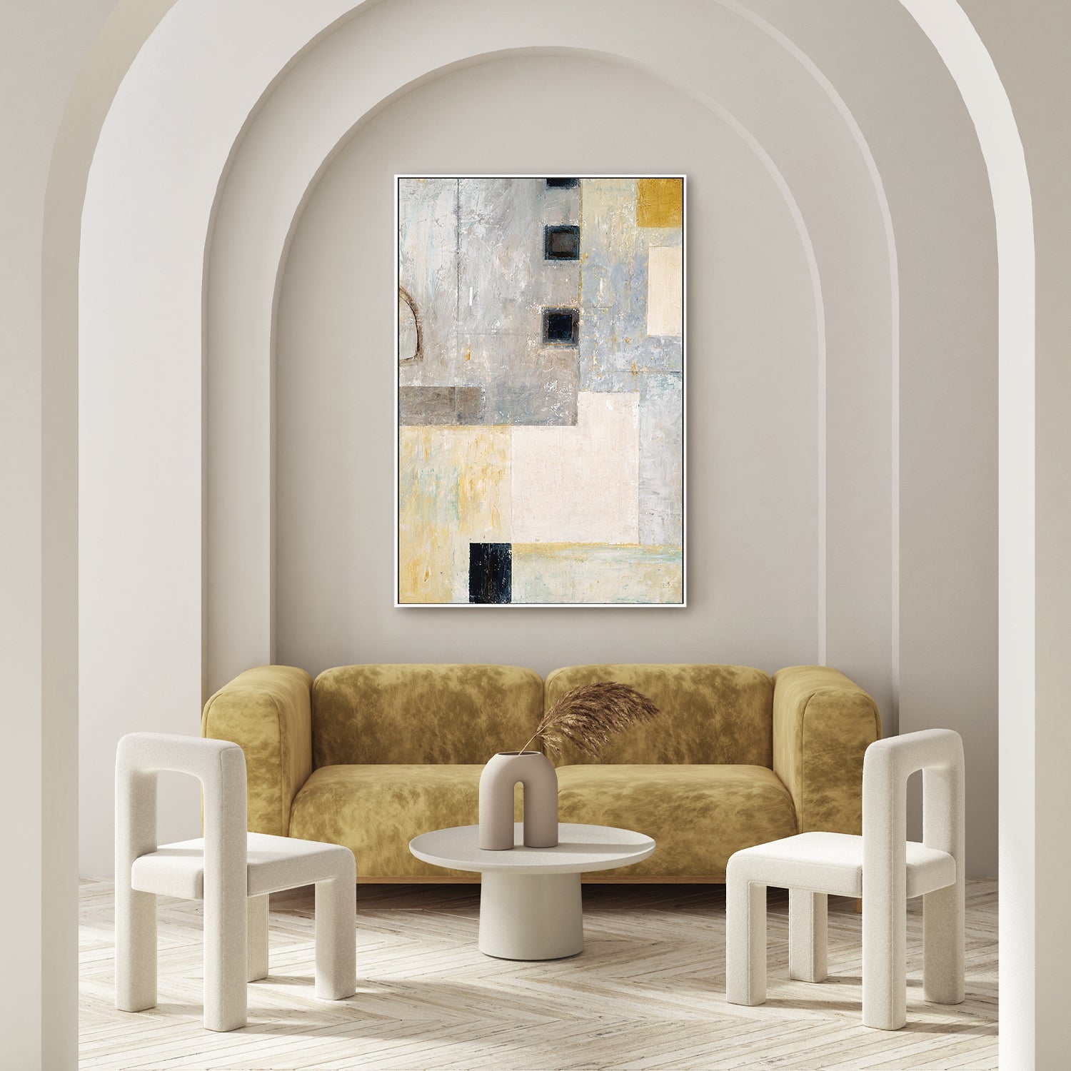 wall-art-print-canvas-poster-framed-Grey City Blocks, Style A , By Chris Mills-7