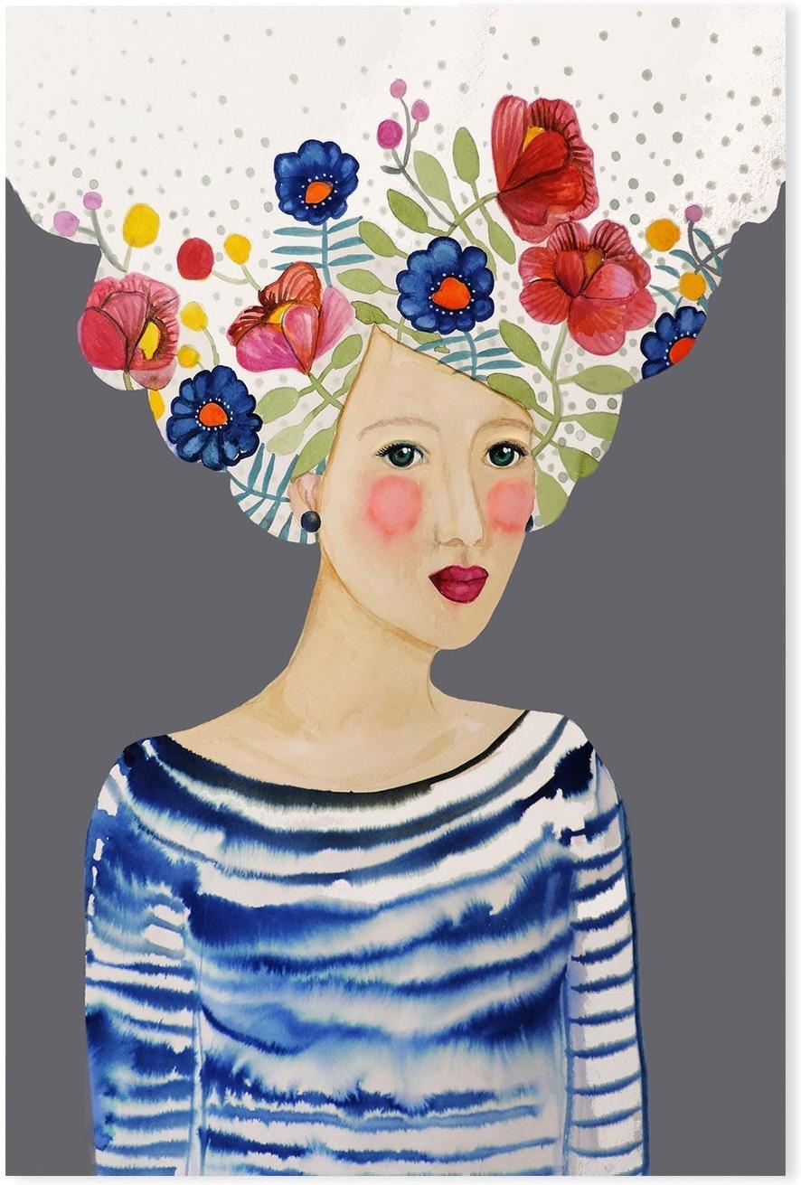 wall-art-print-canvas-poster-framed-Hair Full Of Flowers-GIOIA-WALL-ART