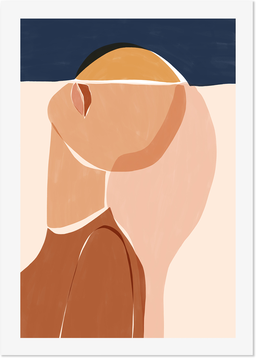 wall-art-print-canvas-poster-framed-Half Face, Half Sun , By Ivy Green Illustrations-GIOIA-WALL-ART