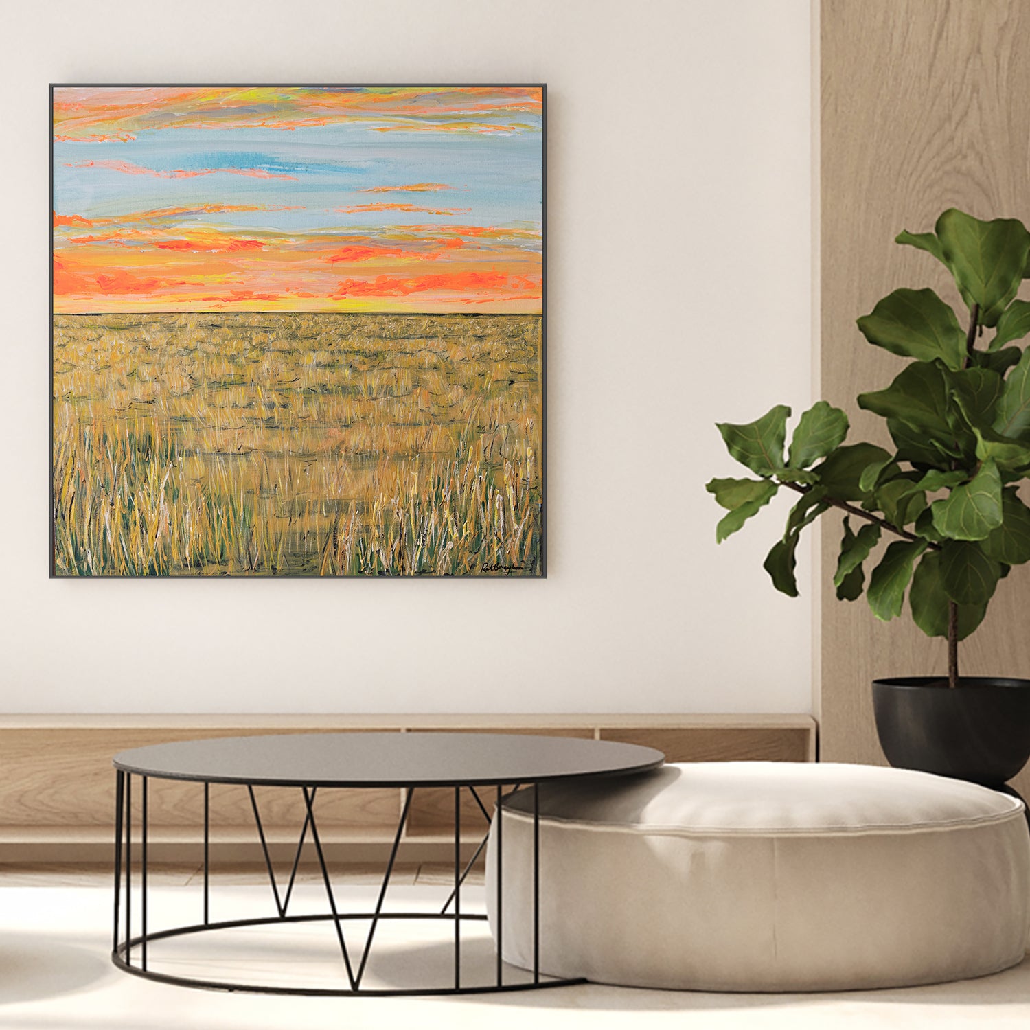 wall-art-print-canvas-poster-framed-Hay Plains at Sunset-2