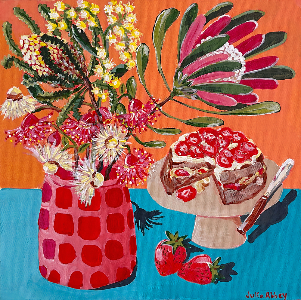 wall-art-print-canvas-poster-framed-Hazelnut And Strawberry Meringue , By Julia Abbey-1