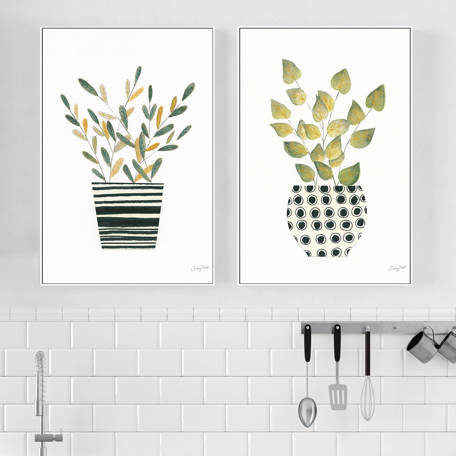 wall-art-print-canvas-poster-framed-Herb Garden, Style A & C, Set Of 2 , By Courtney Prahl-2