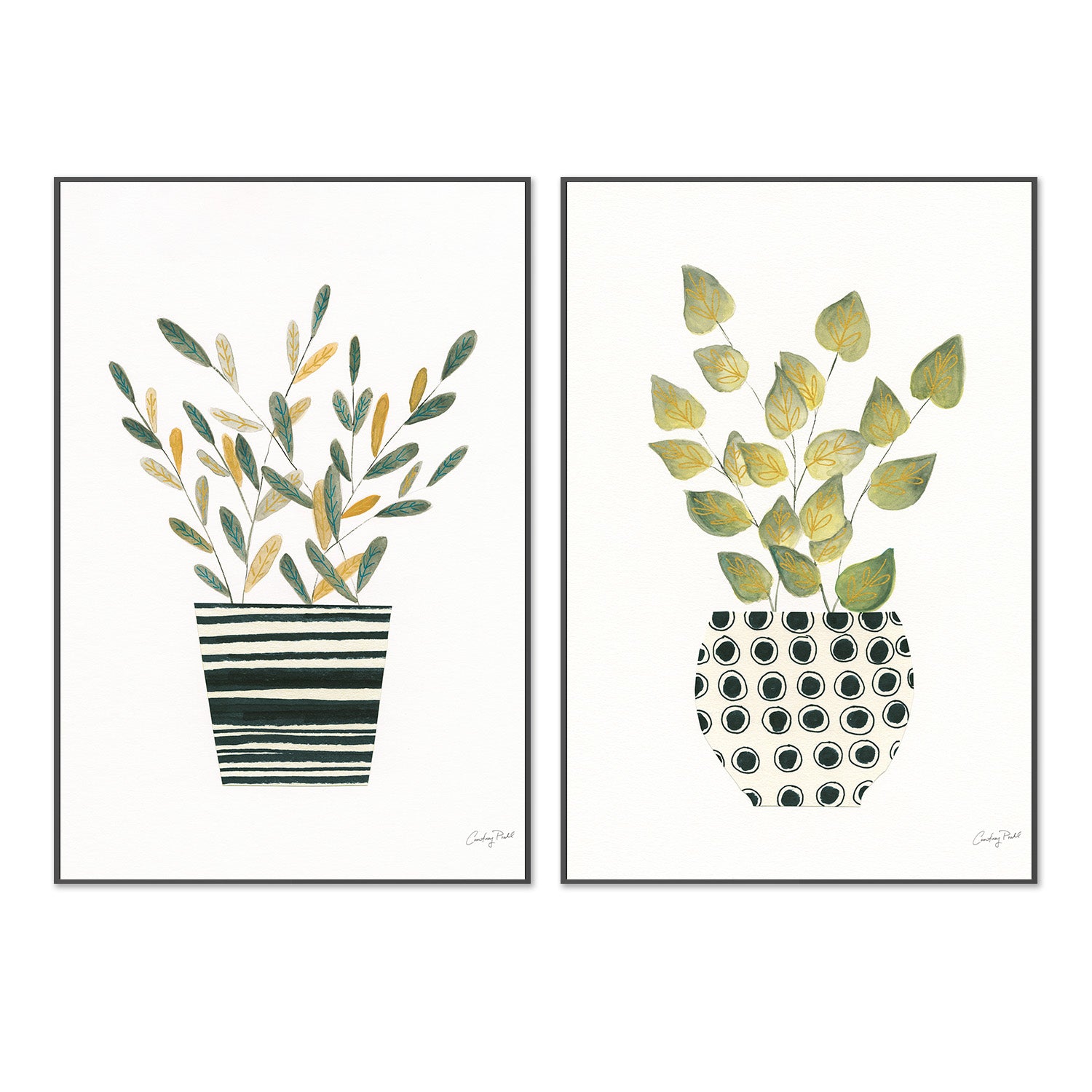 wall-art-print-canvas-poster-framed-Herb Garden, Style A & C, Set Of 2 , By Courtney Prahl-3