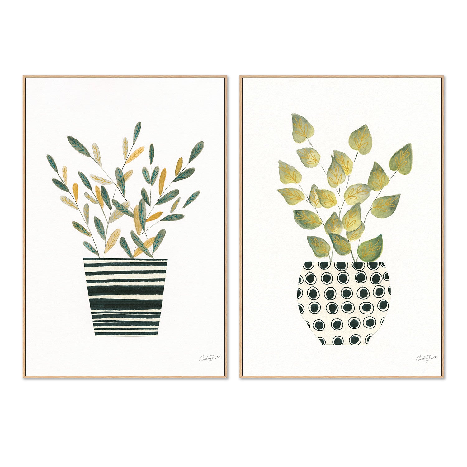 wall-art-print-canvas-poster-framed-Herb Garden, Style A & C, Set Of 2 , By Courtney Prahl-4