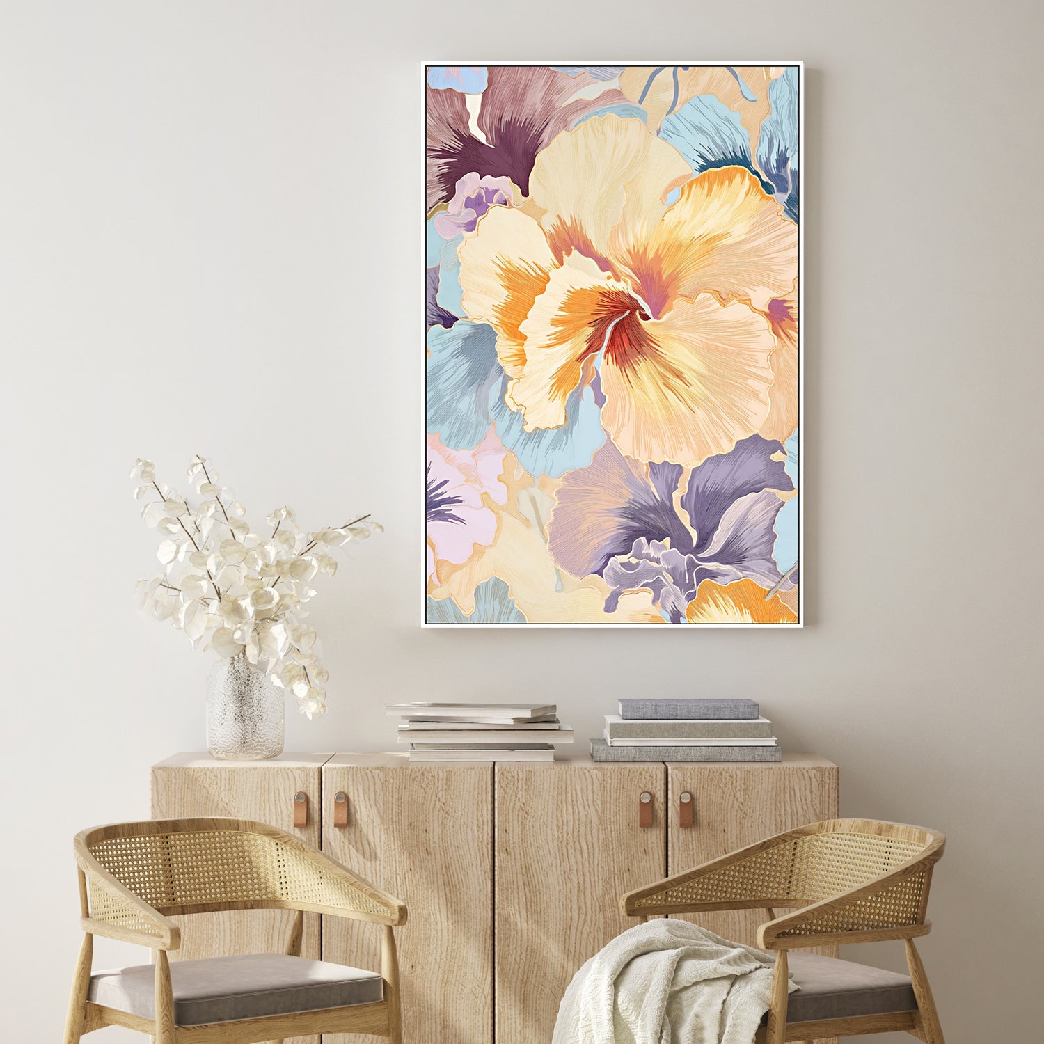 wall-art-print-canvas-poster-framed-Hibiscus Swirl , By Unratio-7