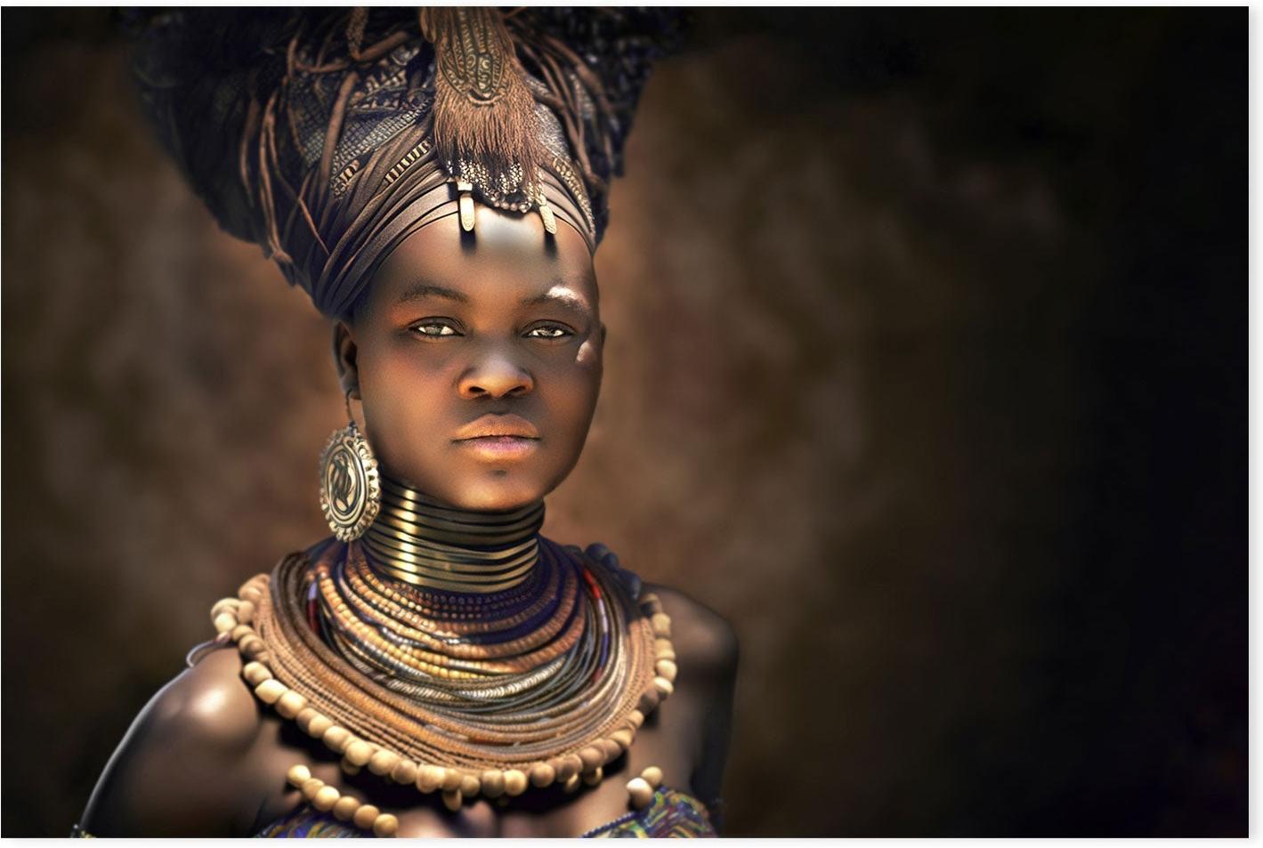 wall-art-print-canvas-poster-framed-Himba Queen-GIOIA-WALL-ART