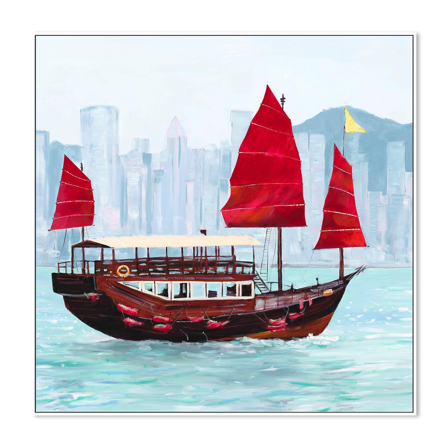 wall-art-print-canvas-poster-framed-Hong Kong Harbour-5