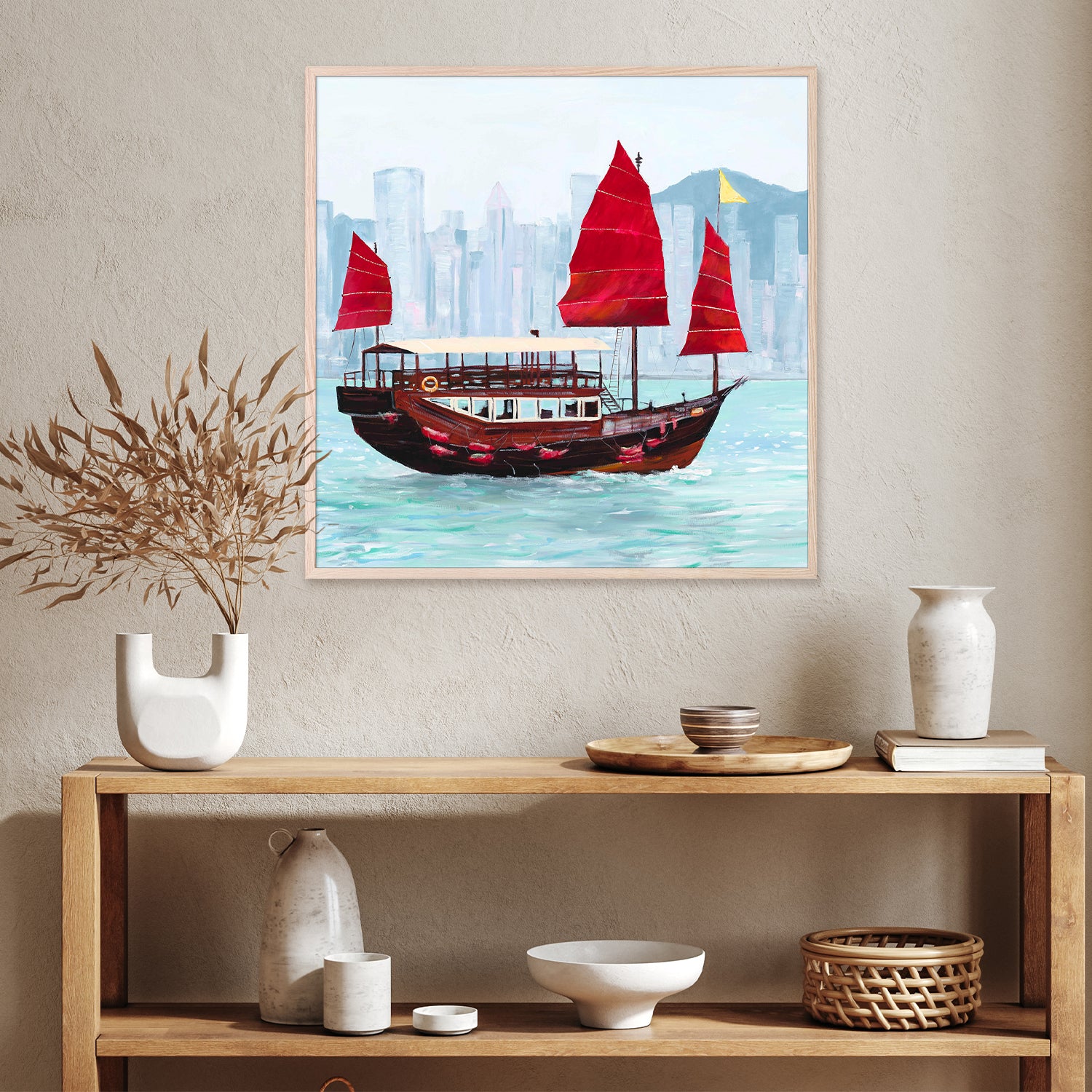 wall-art-print-canvas-poster-framed-Hong Kong Harbour-8