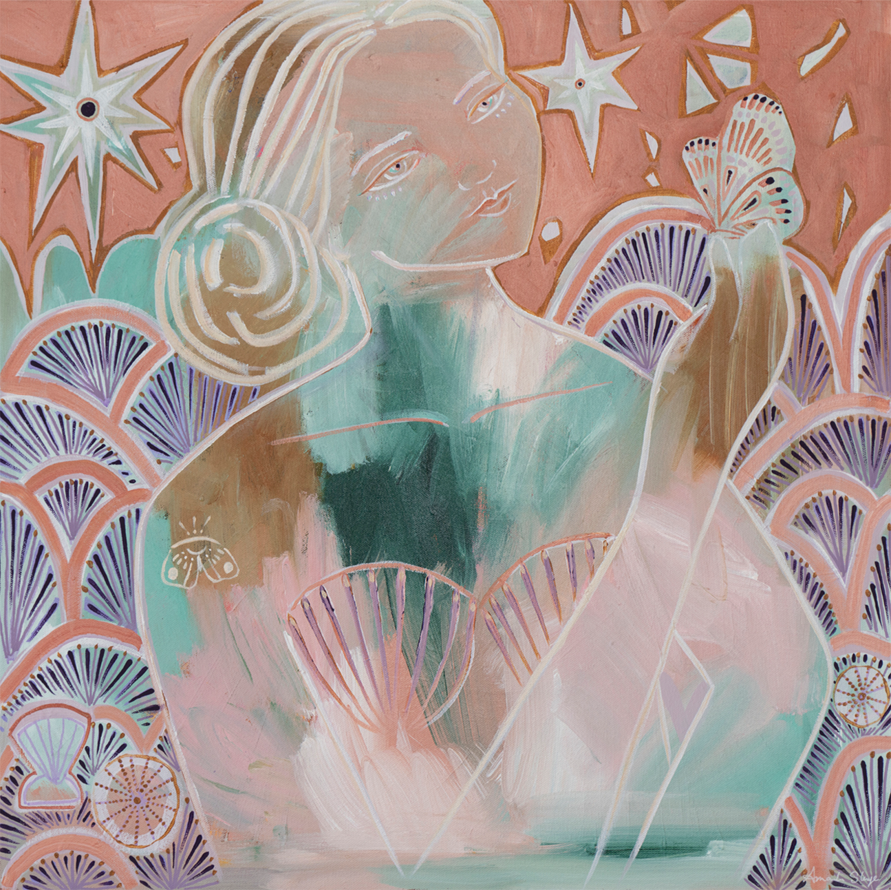 wall-art-print-canvas-poster-framed-Hope, Pink Butterfly, Pink Tourmaline , By Amanda Skye-1