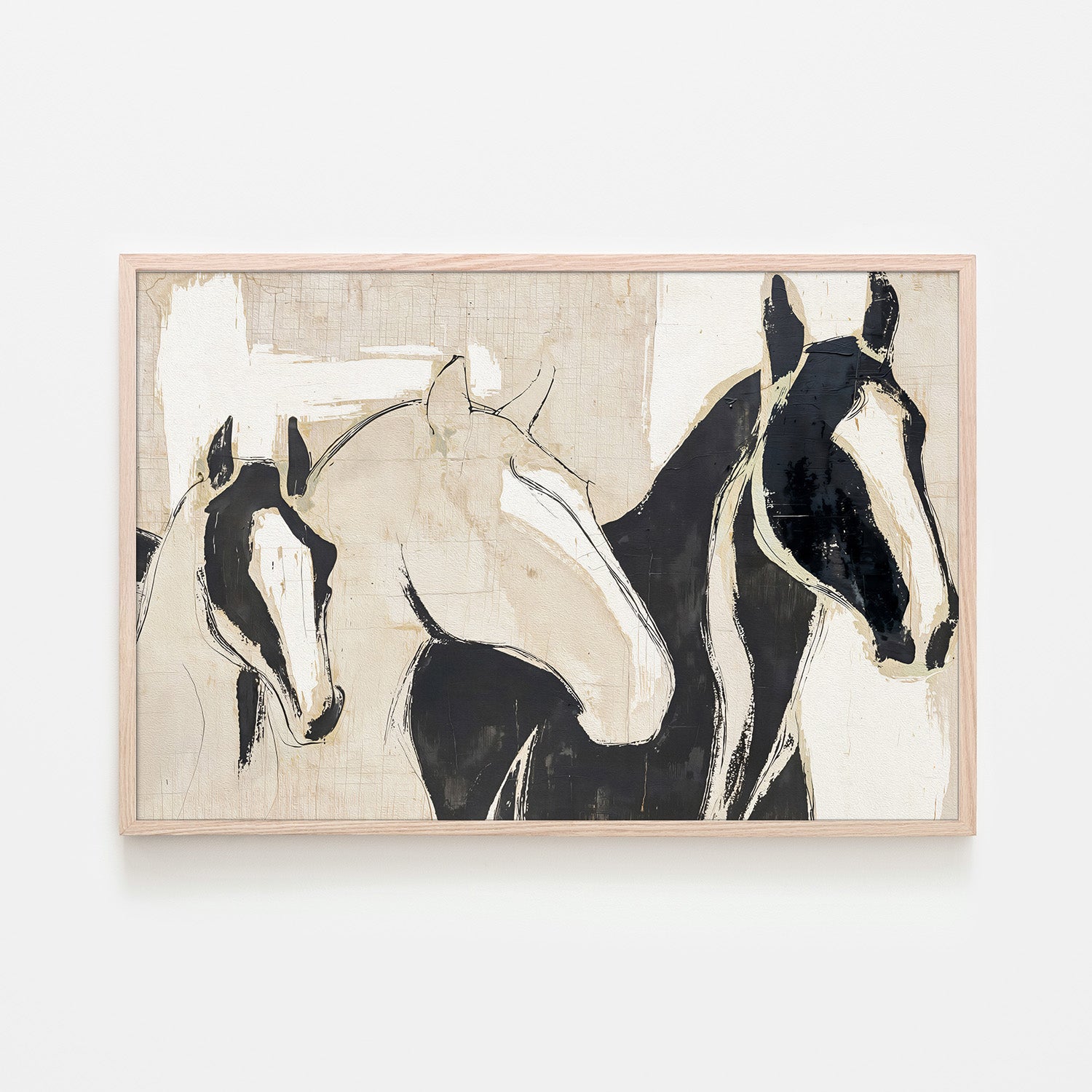 wall-art-print-canvas-poster-framed-horse family-6