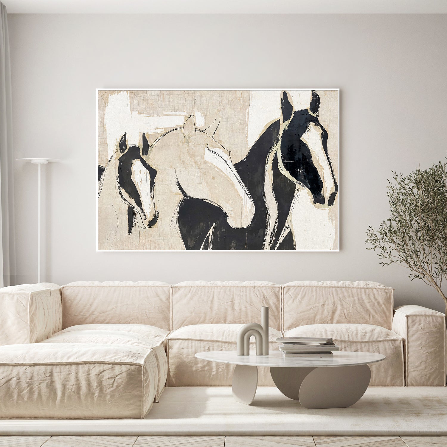 wall-art-print-canvas-poster-framed-horse family-9