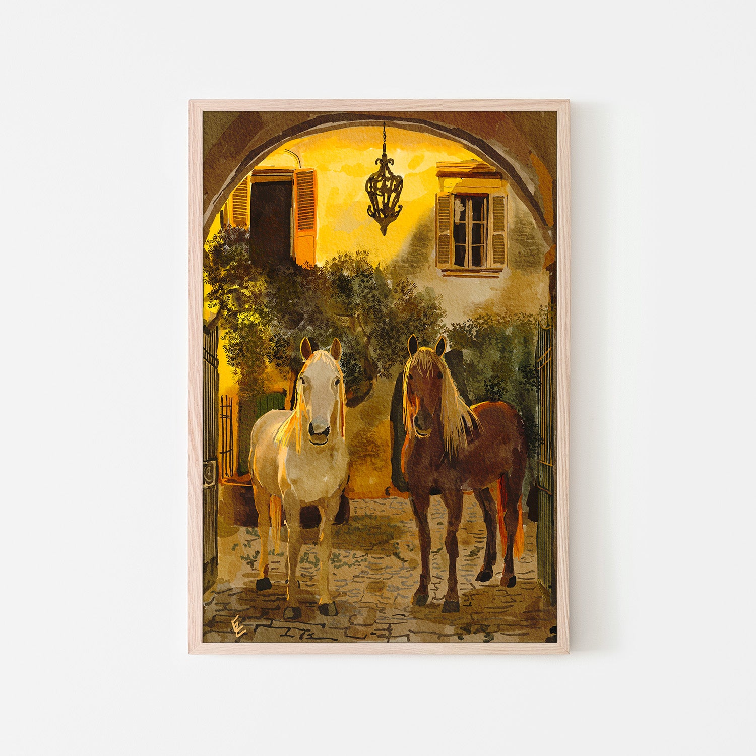 wall-art-print-canvas-poster-framed-Horses House-6