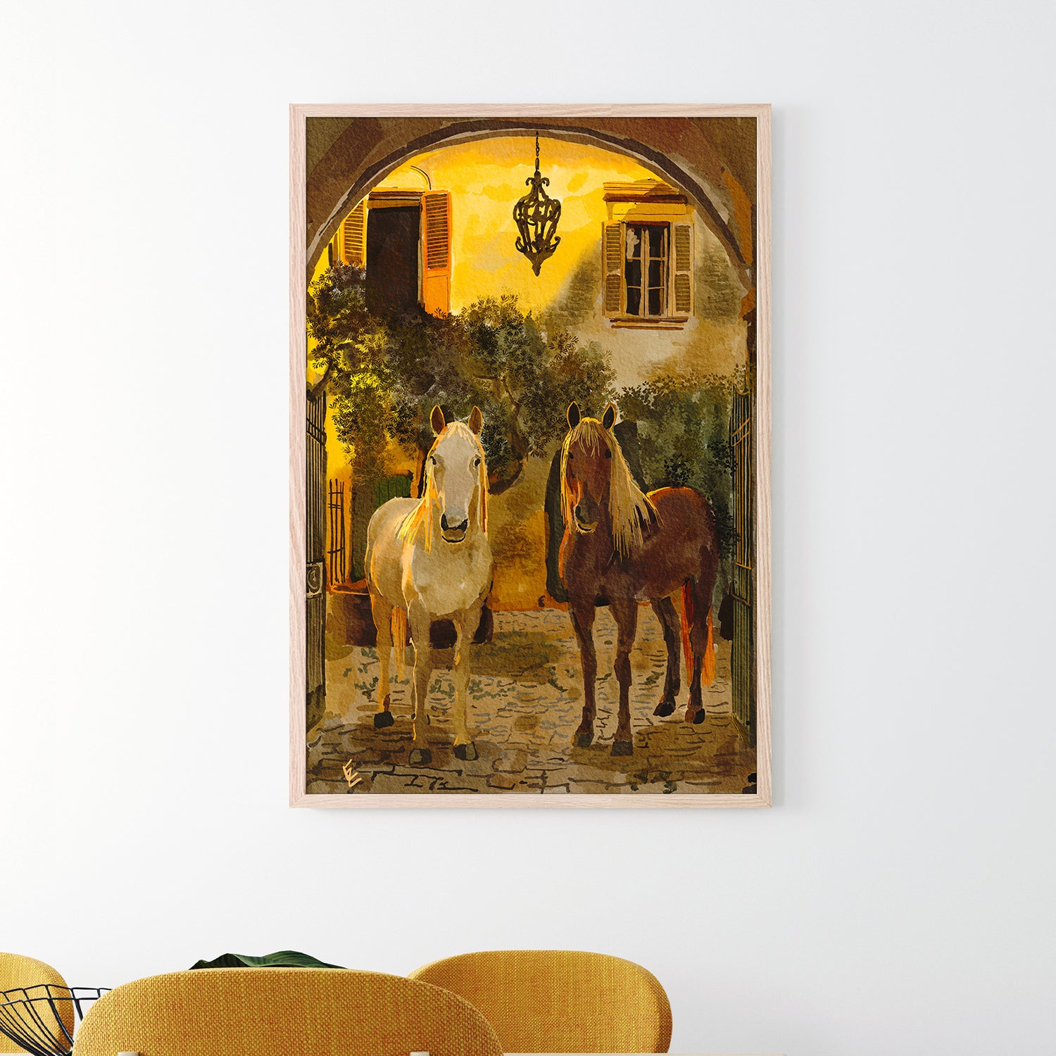 wall-art-print-canvas-poster-framed-Horses House-7