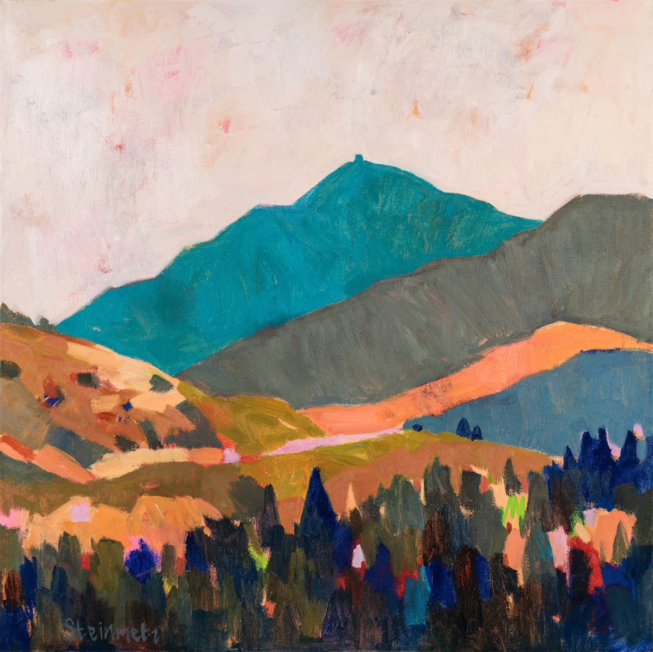 wall-art-print-canvas-poster-framed-Hot Blue Mount Tam , By Liana Steinmetz-1