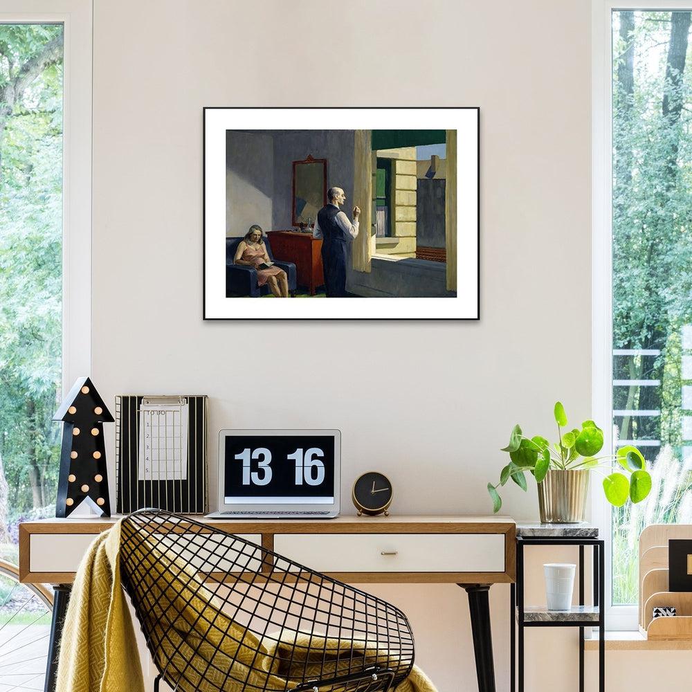 wall-art-print-canvas-poster-framed-Hotel By A Railroad, By Edward Hopper-by-Gioia Wall Art-Gioia Wall Art