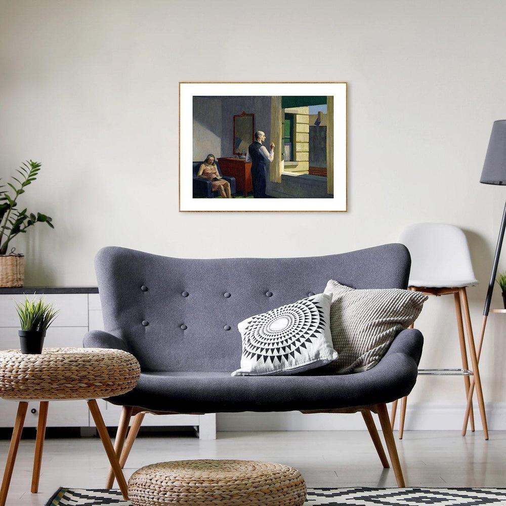 wall-art-print-canvas-poster-framed-Hotel By A Railroad, By Edward Hopper-by-Gioia Wall Art-Gioia Wall Art