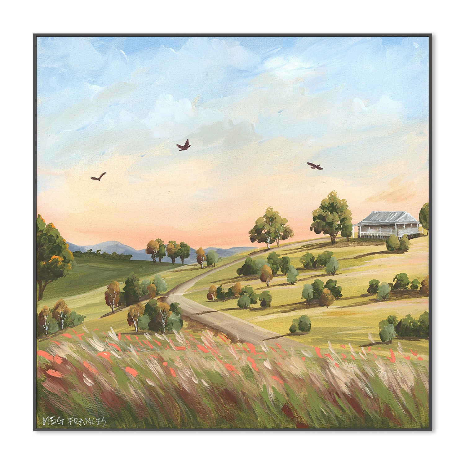 wall-art-print-canvas-poster-framed-House On The Hill , By Meg Frances-3