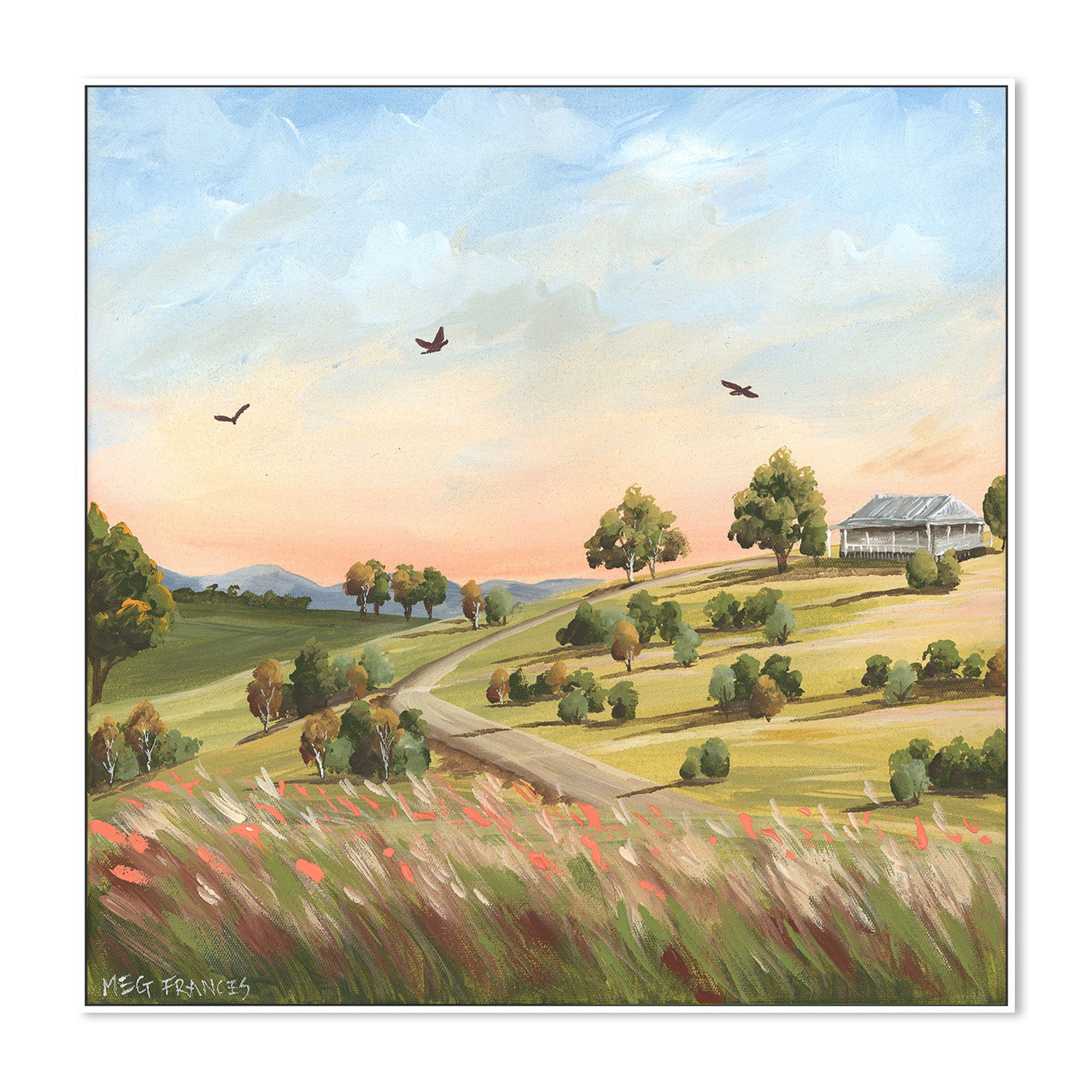 wall-art-print-canvas-poster-framed-House On The Hill , By Meg Frances-5