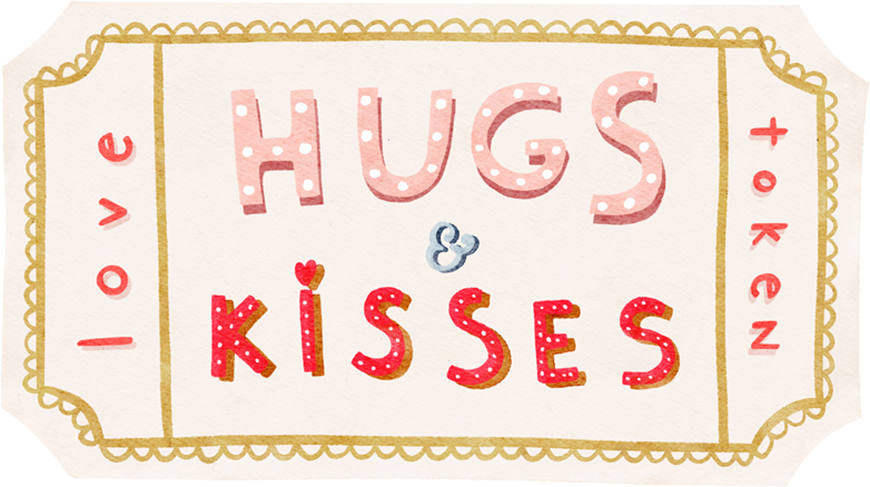 wall-art-print-canvas-poster-framed-Hugs N Kisses , By Leah Straatsma-1