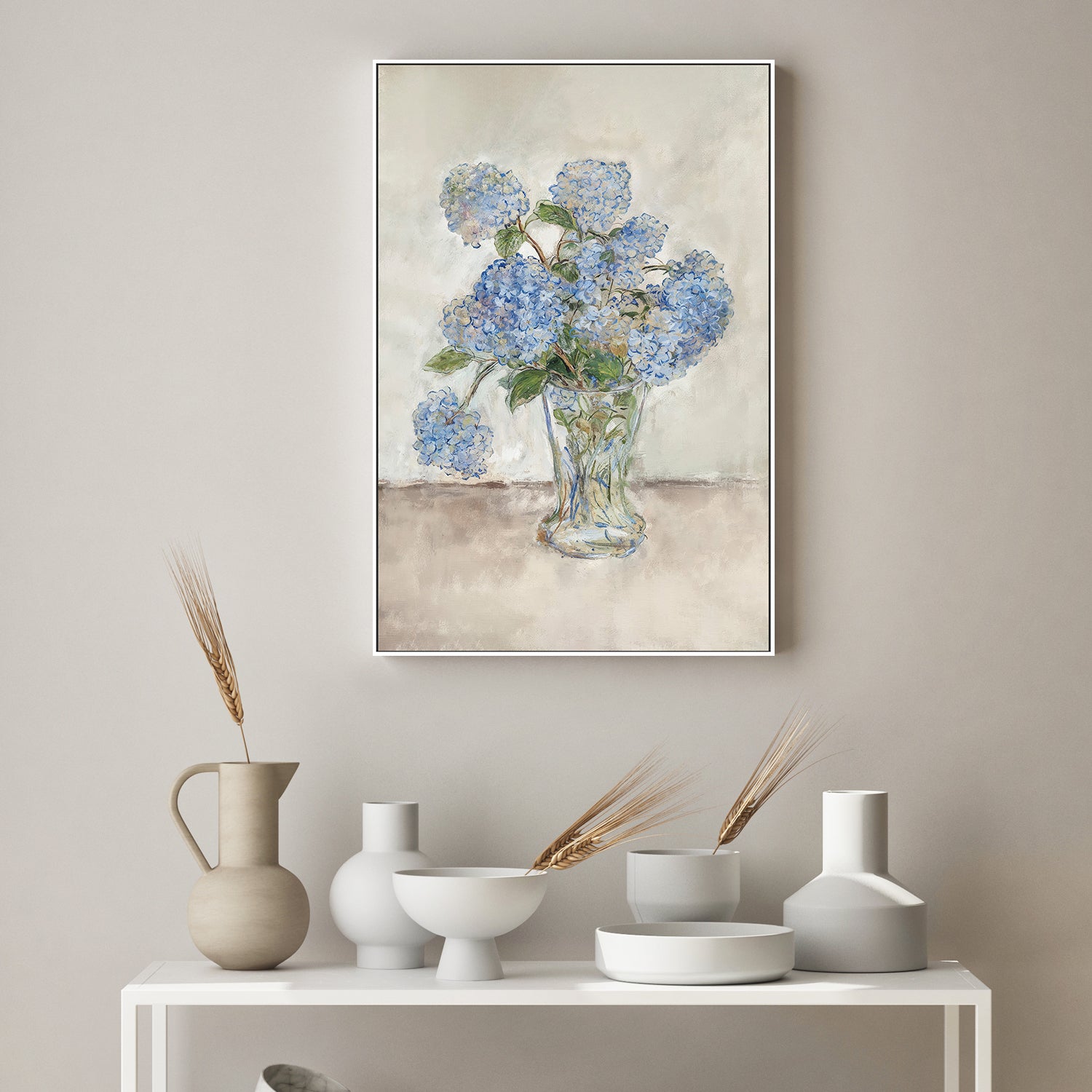 wall-art-print-canvas-poster-framed-Hydrangeas Blue , By Lady Hana-7