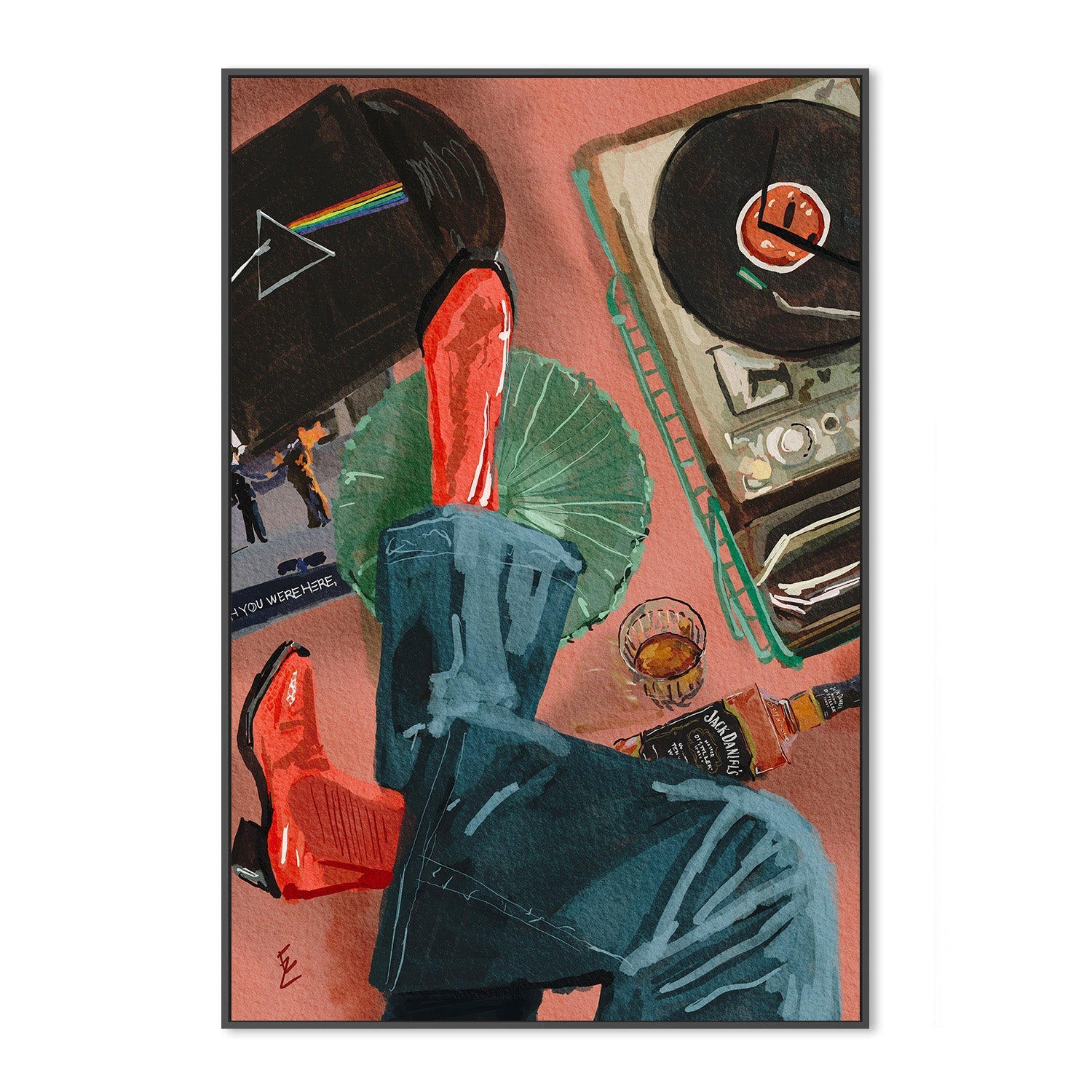 wall-art-print-canvas-poster-framed-I Wish You Were Here , By Ekaterina Zagorska-3