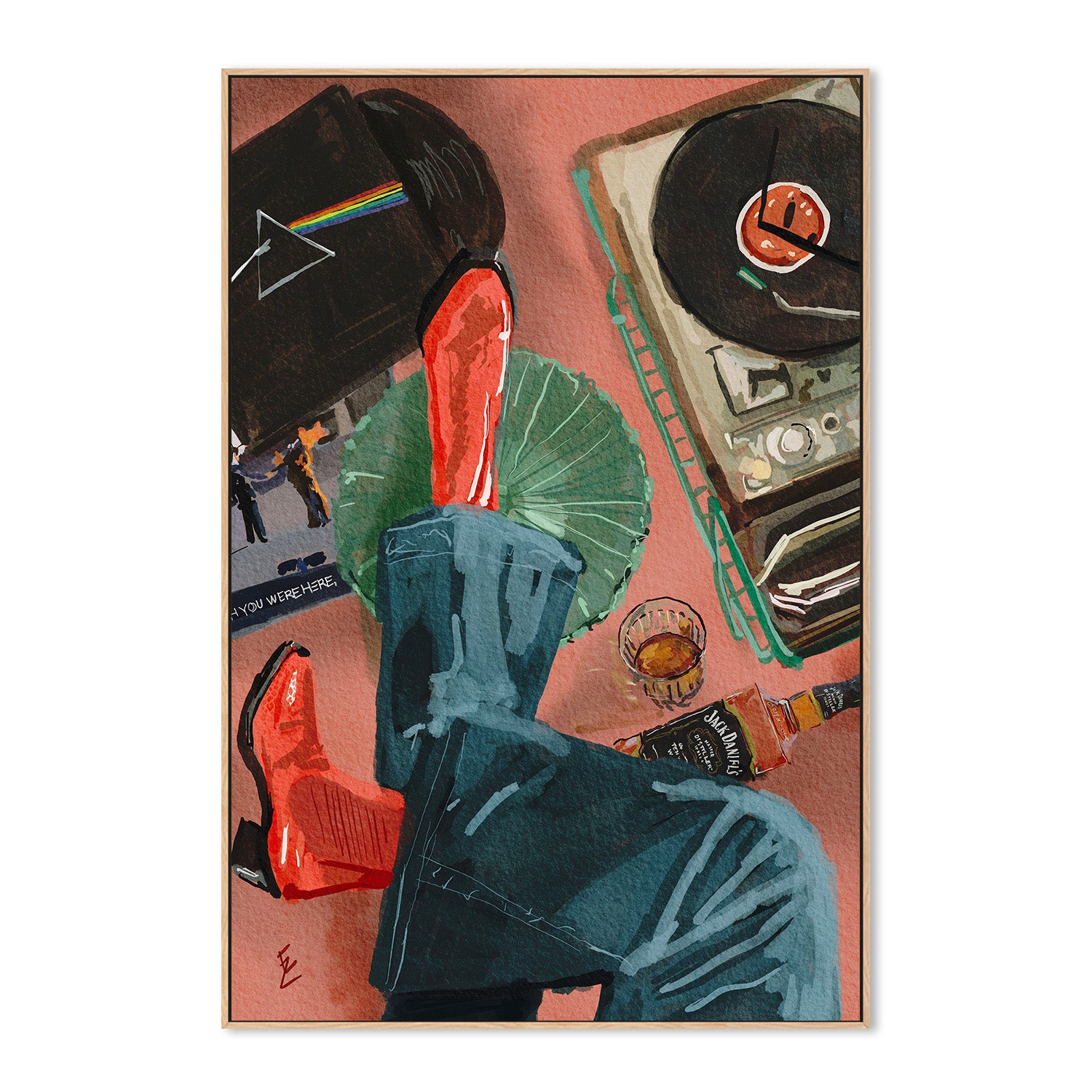 wall-art-print-canvas-poster-framed-I Wish You Were Here , By Ekaterina Zagorska-4