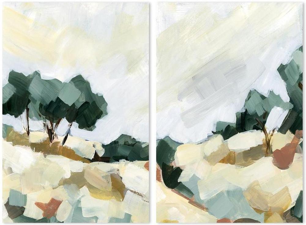 wall-art-print-canvas-poster-framed-Illustrated Land, Set Of 2-by-Emily Wood-Gioia Wall Art