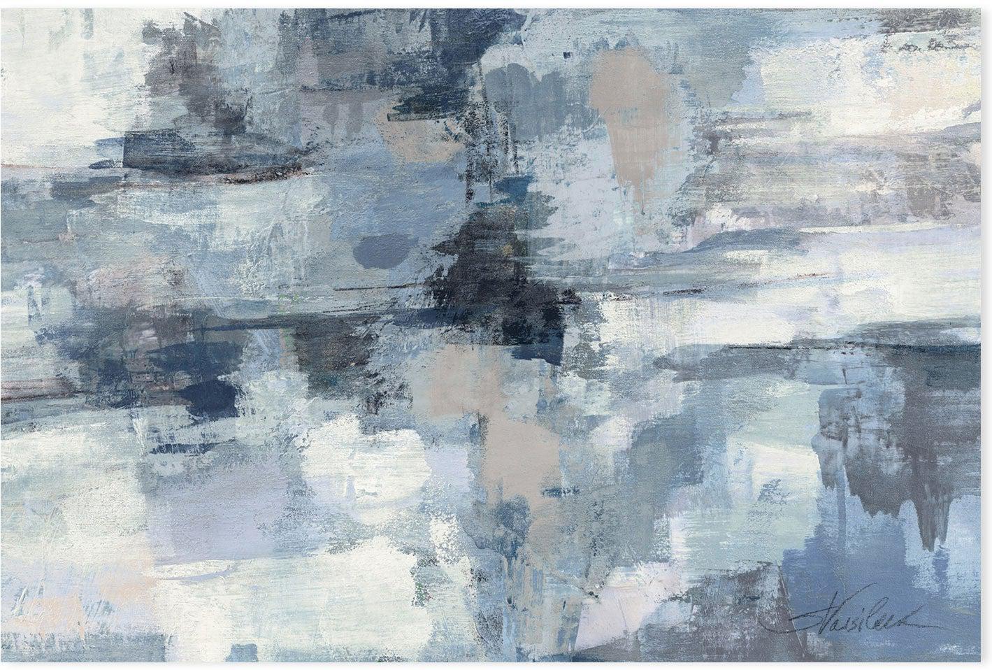 wall-art-print-canvas-poster-framed-In the Clouds Indigo and Gray-by-Silvia Vassileva-Gioia Wall Art