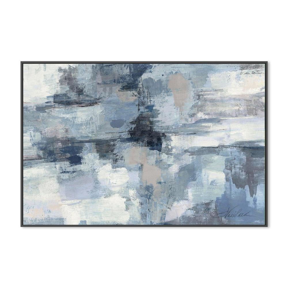 wall-art-print-canvas-poster-framed-In the Clouds Indigo and Gray-by-Silvia Vassileva-Gioia Wall Art