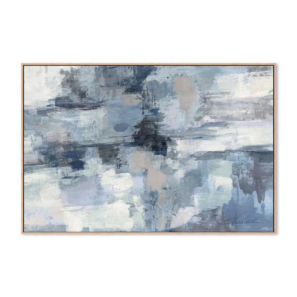 wall-art-print-canvas-poster-framed-In the Clouds Indigo and Gray-by-Silvia Vassileva-Gioia Wall Art