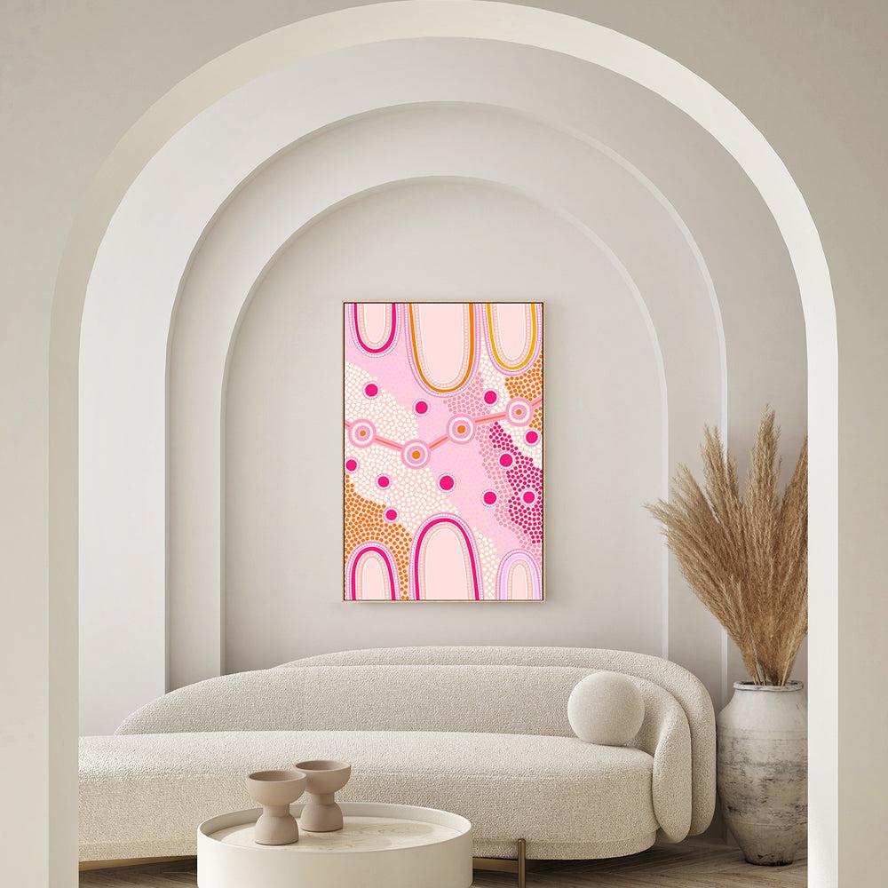 wall-art-print-canvas-poster-framed-Indigenous female journey-by-Leah Cummins-Gioia Wall Art