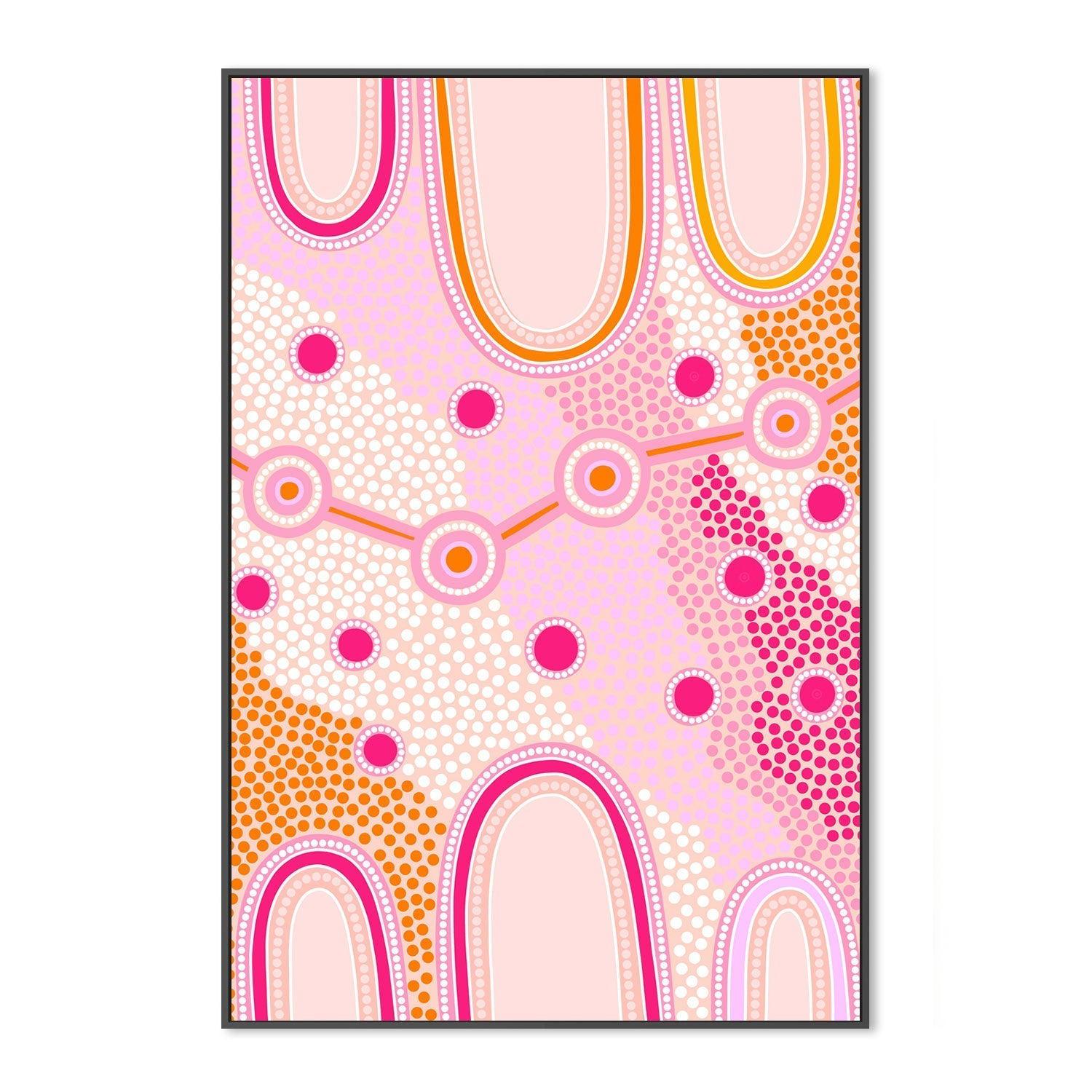 wall-art-print-canvas-poster-framed-Indigenous female journey-by-Leah Cummins-Gioia Wall Art