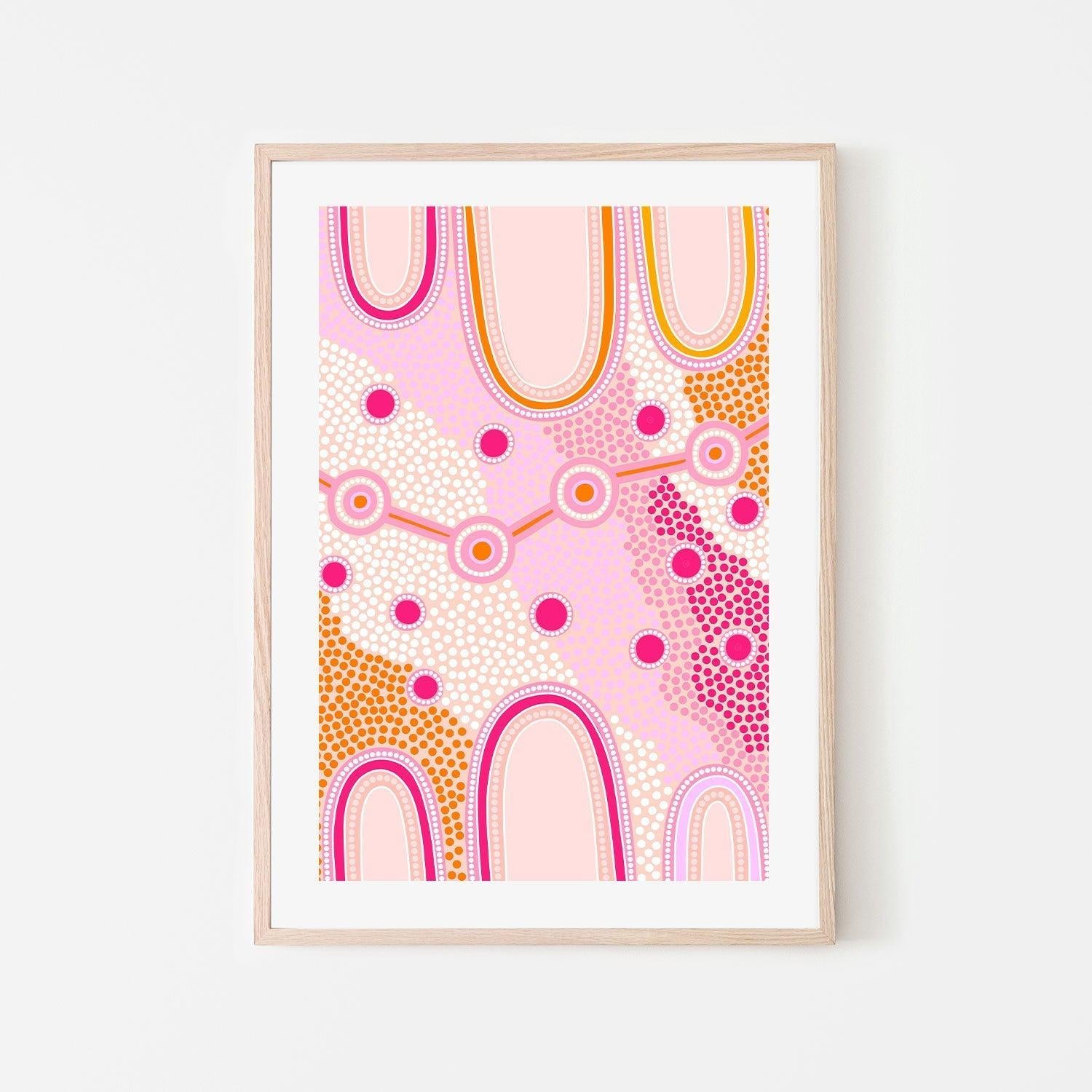 wall-art-print-canvas-poster-framed-Indigenous female journey-by-Leah Cummins-Gioia Wall Art