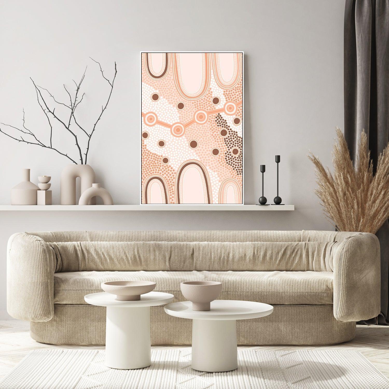 wall-art-print-canvas-poster-framed-Indigenous Female Journey, Earth-by-Leah Cummins-Gioia Wall Art