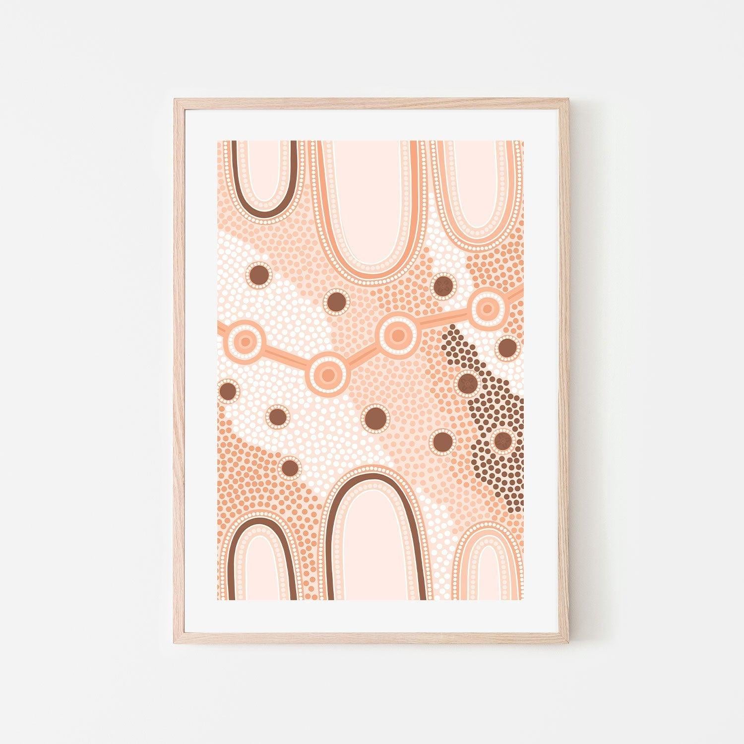 wall-art-print-canvas-poster-framed-Indigenous Female Journey, Earth-by-Leah Cummins-Gioia Wall Art