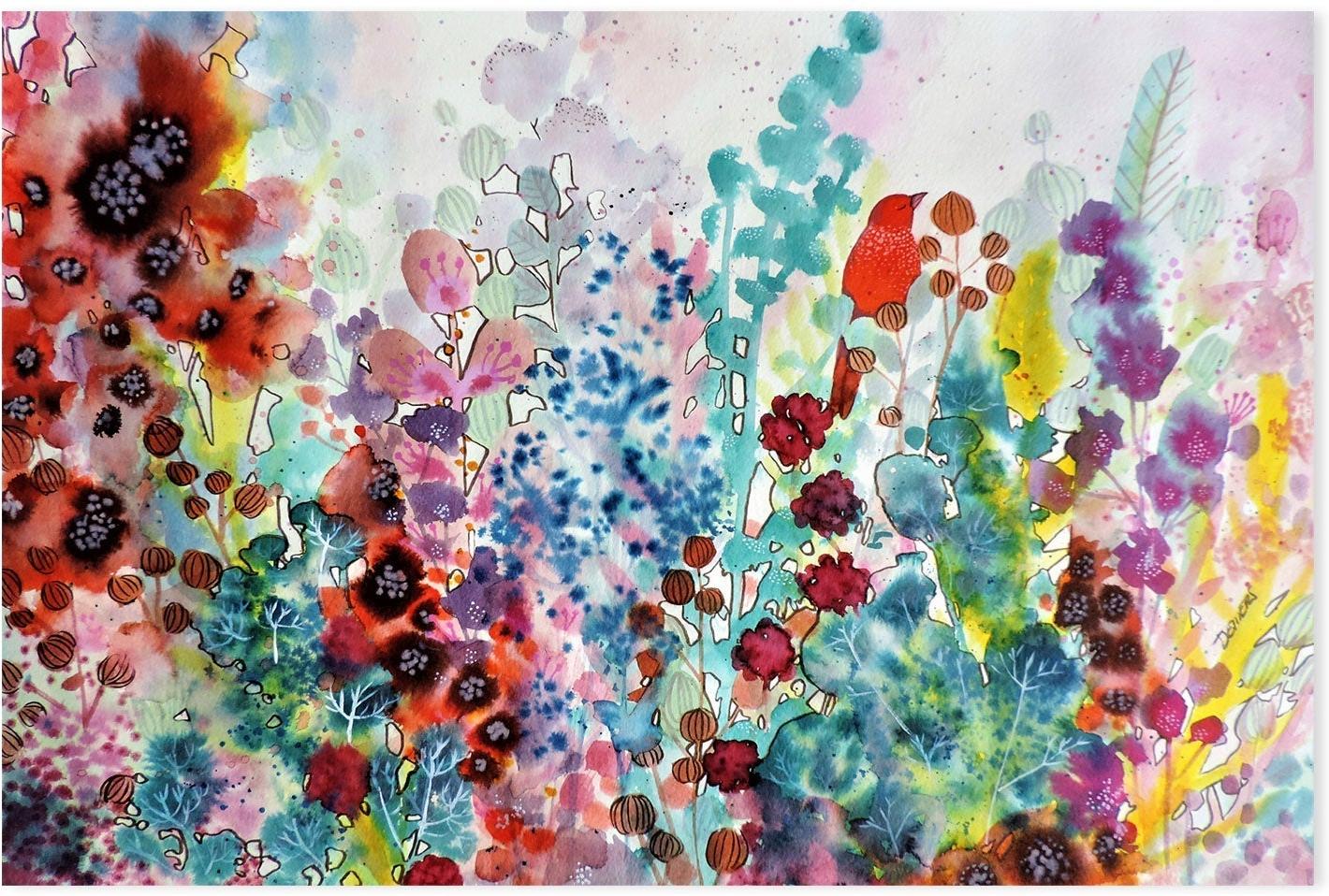 wall-art-print-canvas-poster-framed-Ink Coloured Botanical-GIOIA-WALL-ART