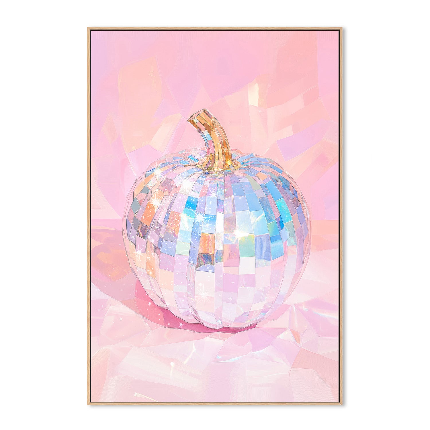 wall-art-print-canvas-poster-framed-Iridescent Disco Ball Pumpkin , By Melloi Art Prints-4