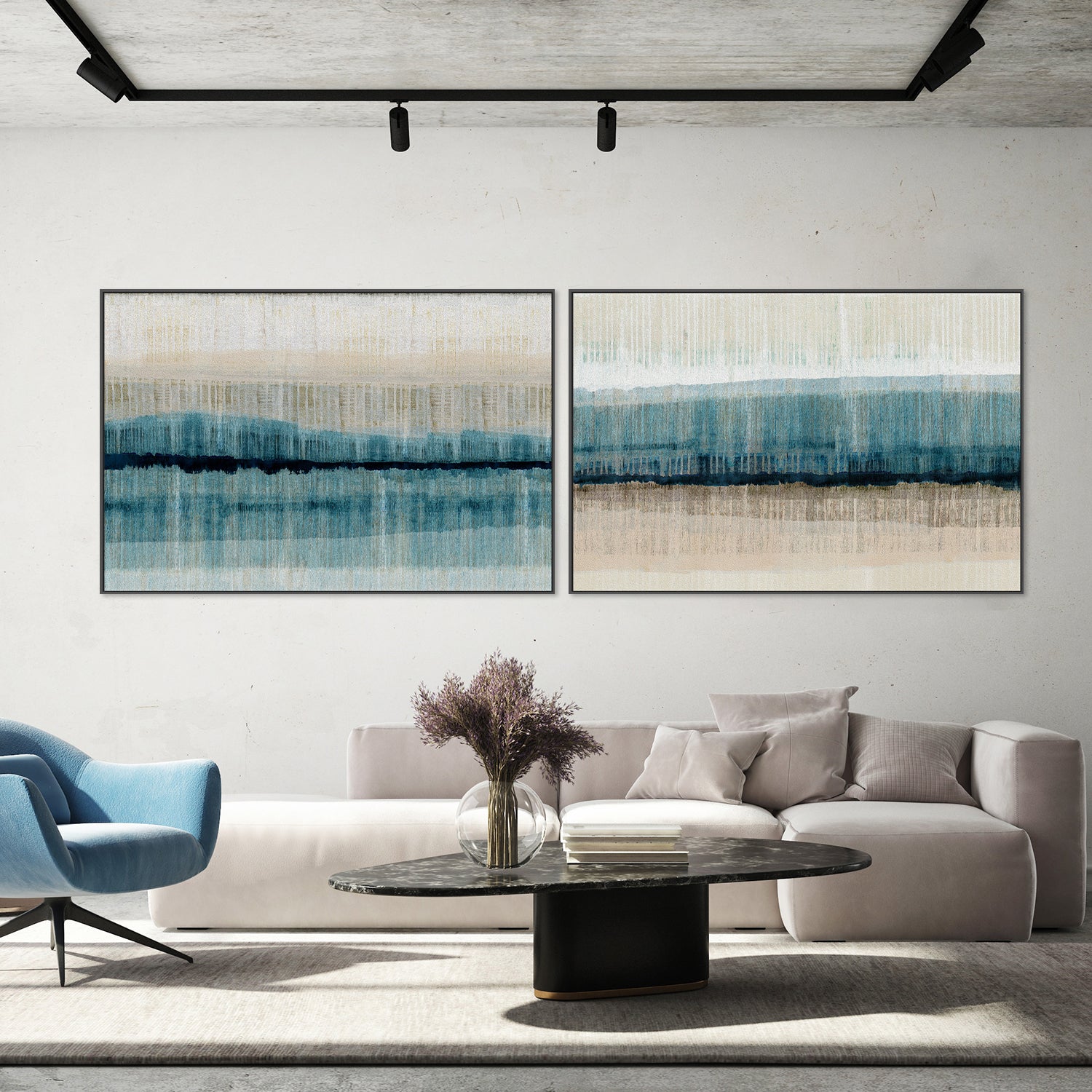 wall-art-print-canvas-poster-framed-Island Dawn, Style A & B, Set Of 2-7