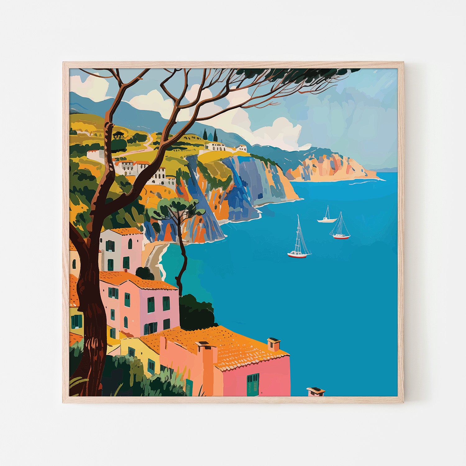 wall-art-print-canvas-poster-framed-Italian Coast, Style A-6