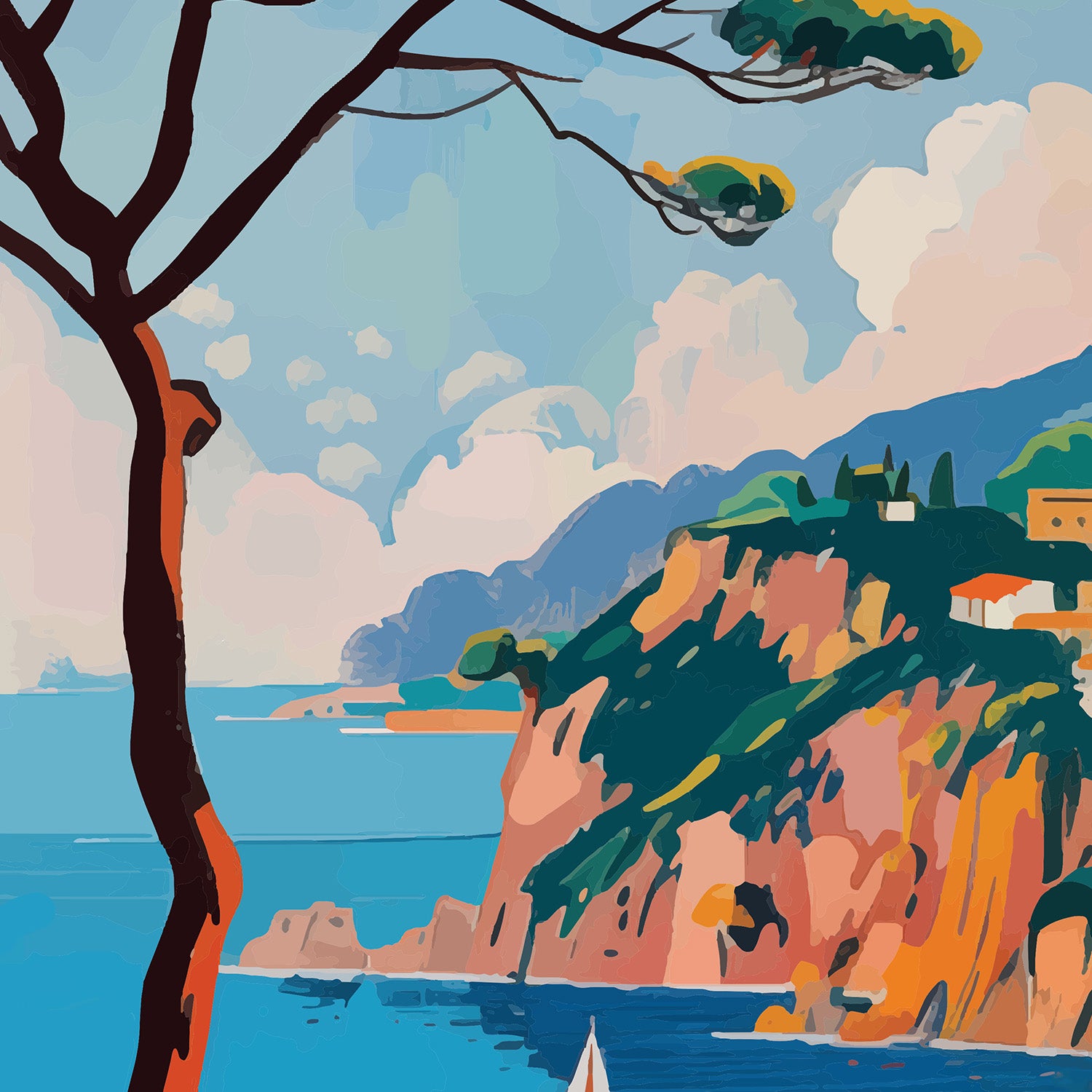 wall-art-print-canvas-poster-framed-Italian Coast, Style B-10