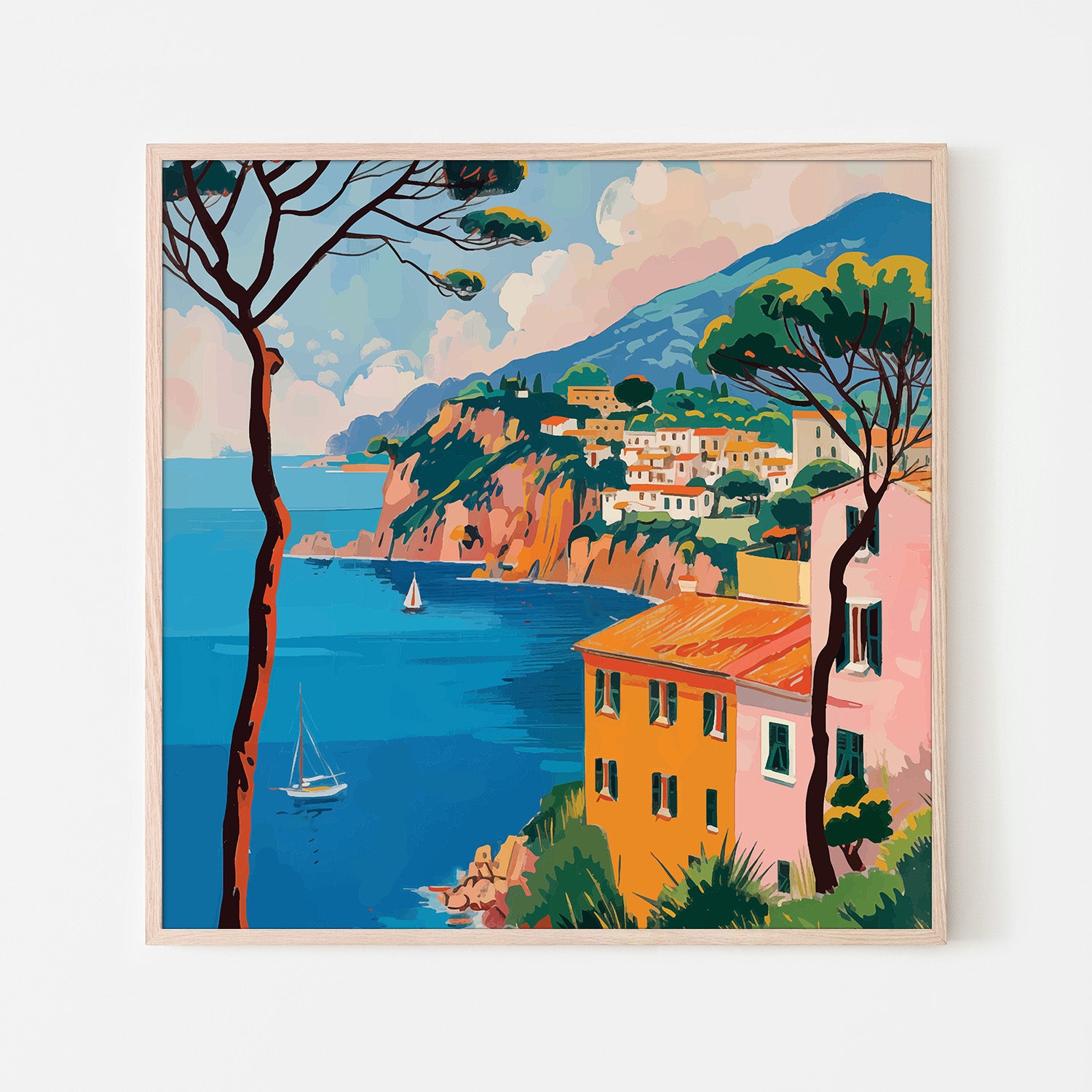 wall-art-print-canvas-poster-framed-Italian Coast, Style B-6