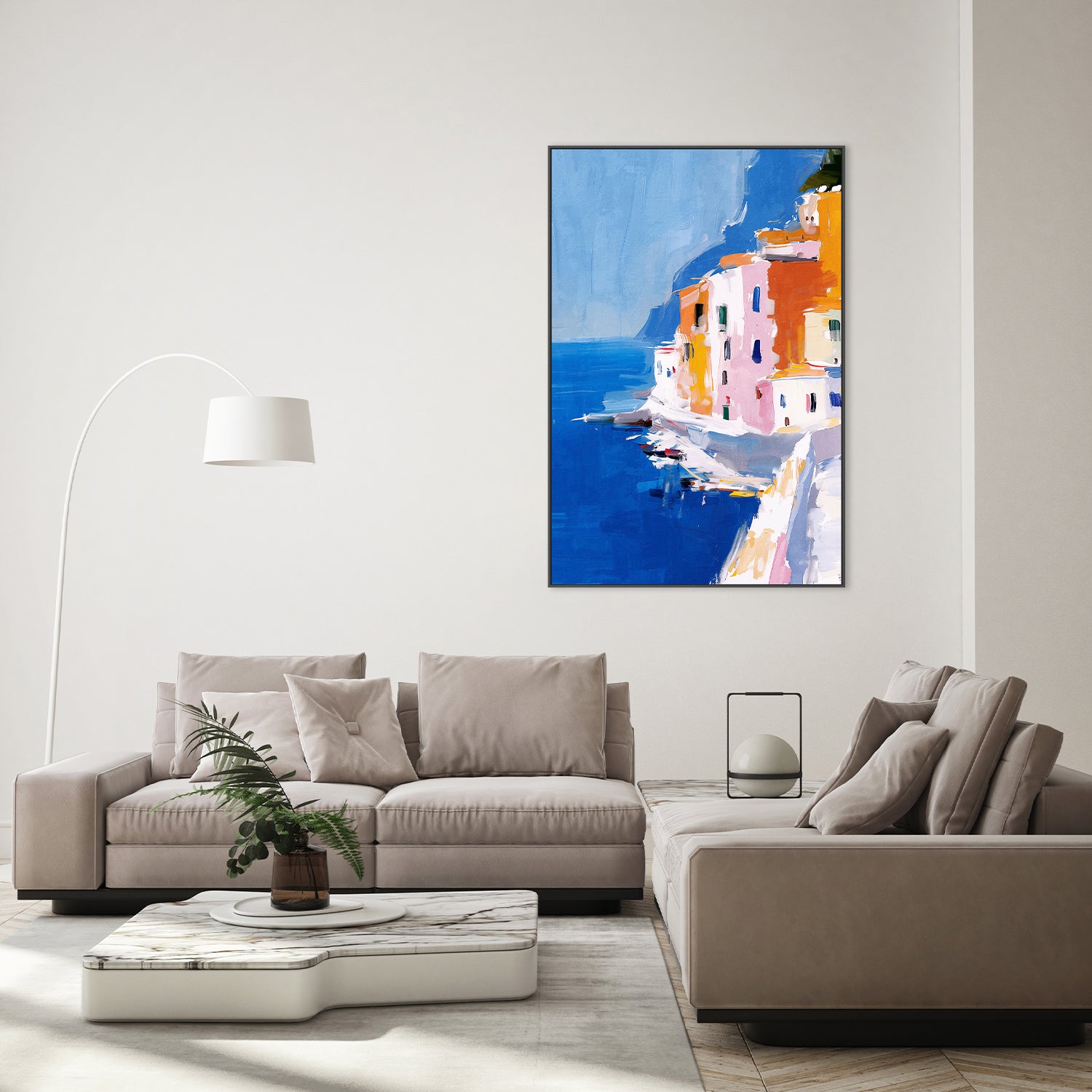 wall-art-print-canvas-poster-framed-Italian Seaside, Style A-9