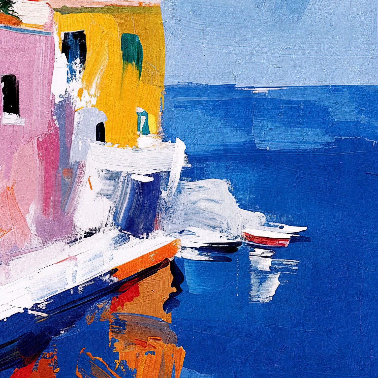 wall-art-print-canvas-poster-framed-Italian Seaside, Style B-11