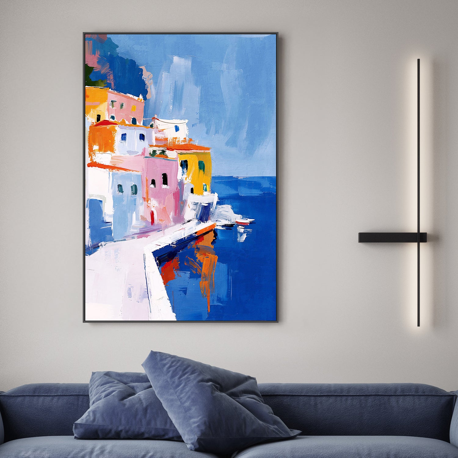 wall-art-print-canvas-poster-framed-Italian Seaside, Style B-2