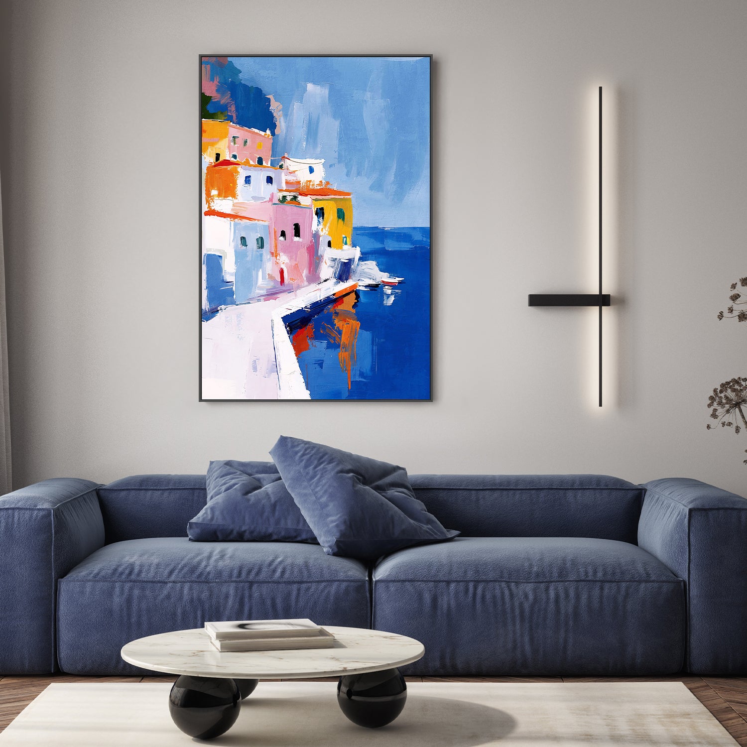 wall-art-print-canvas-poster-framed-Italian Seaside, Style B-9