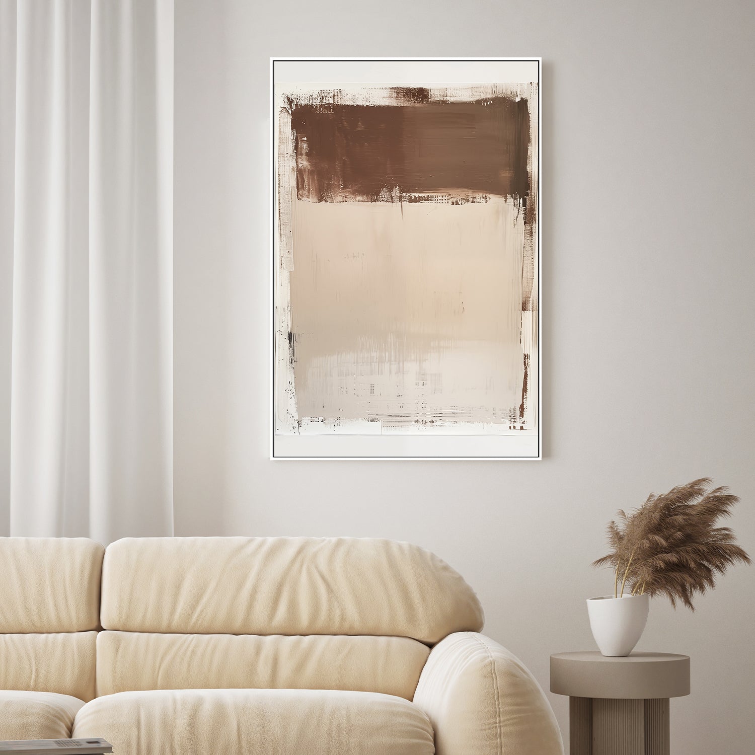 wall-art-print-canvas-poster-framed-IVORY AND BROWN-2