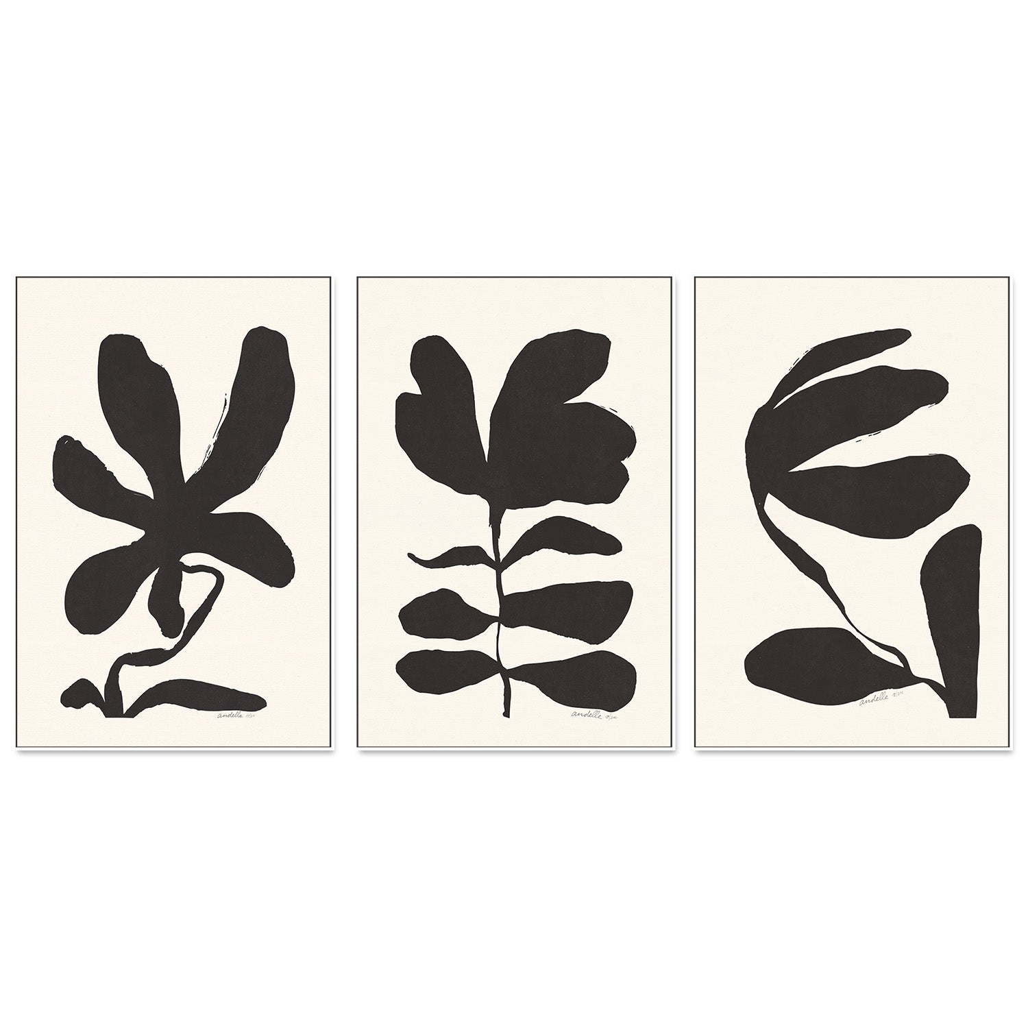 wall-art-print-canvas-poster-framed-Jasmine, Crossandra And Lily, Set Of 3 , By Andelle Art-5