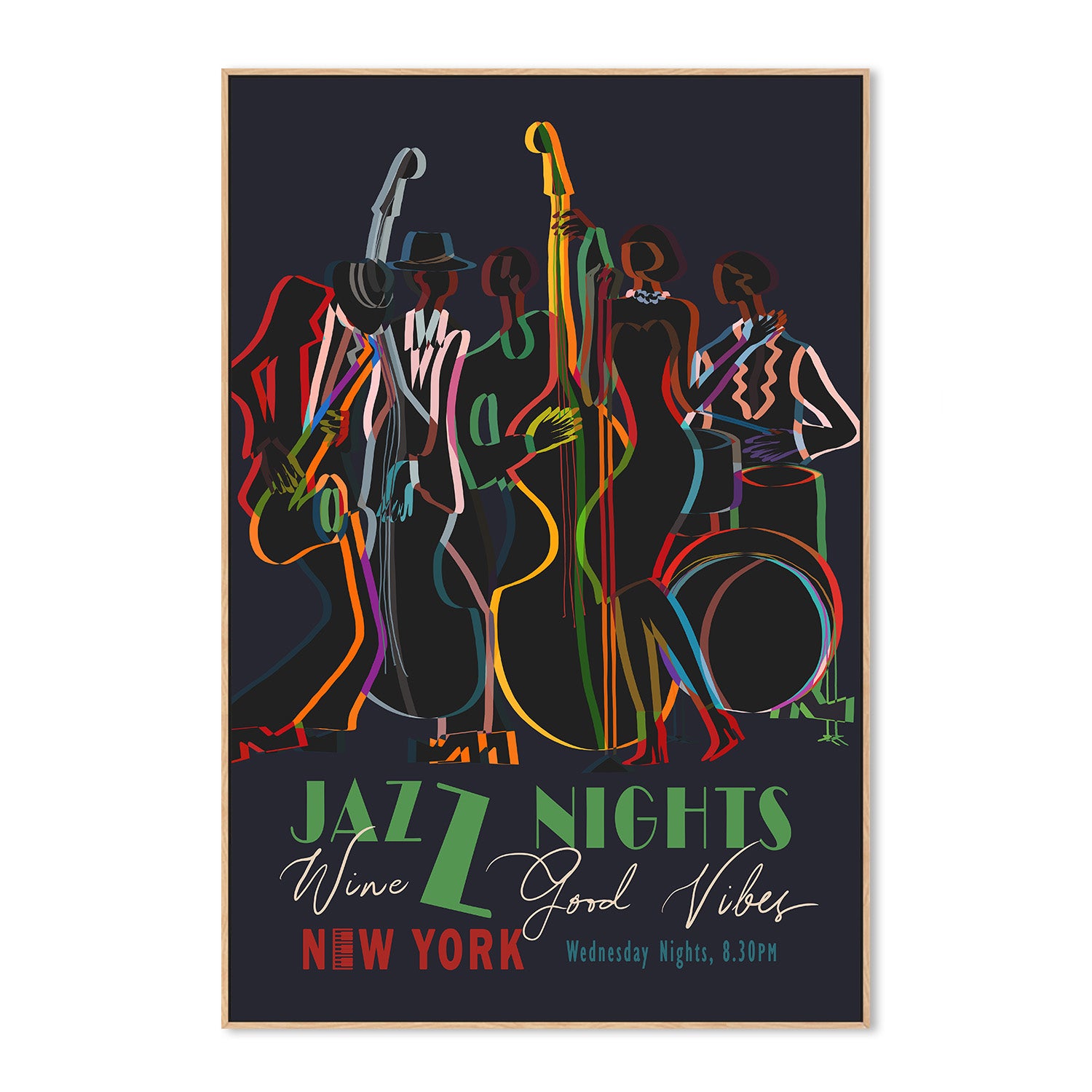 wall-art-print-canvas-poster-framed-Jazz Nights-4