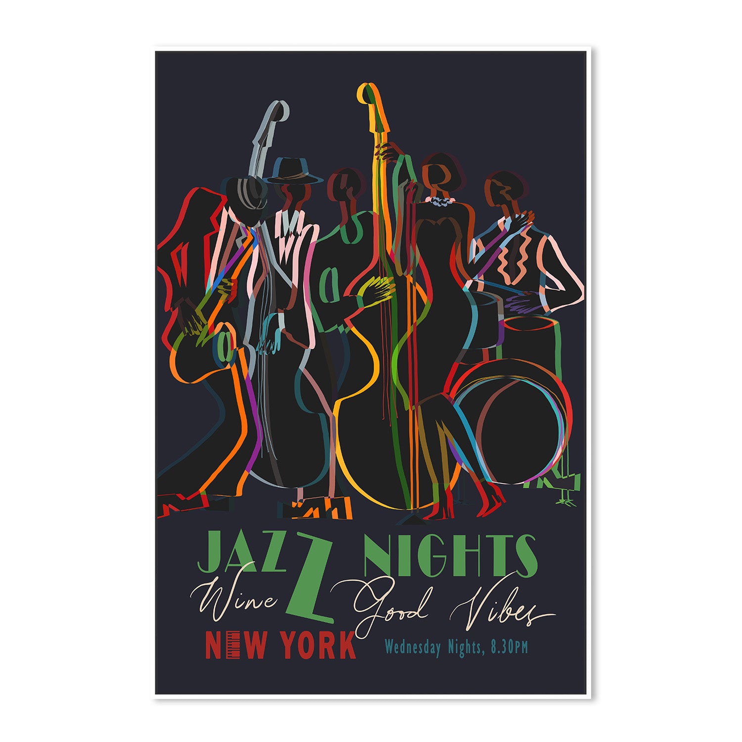 wall-art-print-canvas-poster-framed-Jazz Nights-5